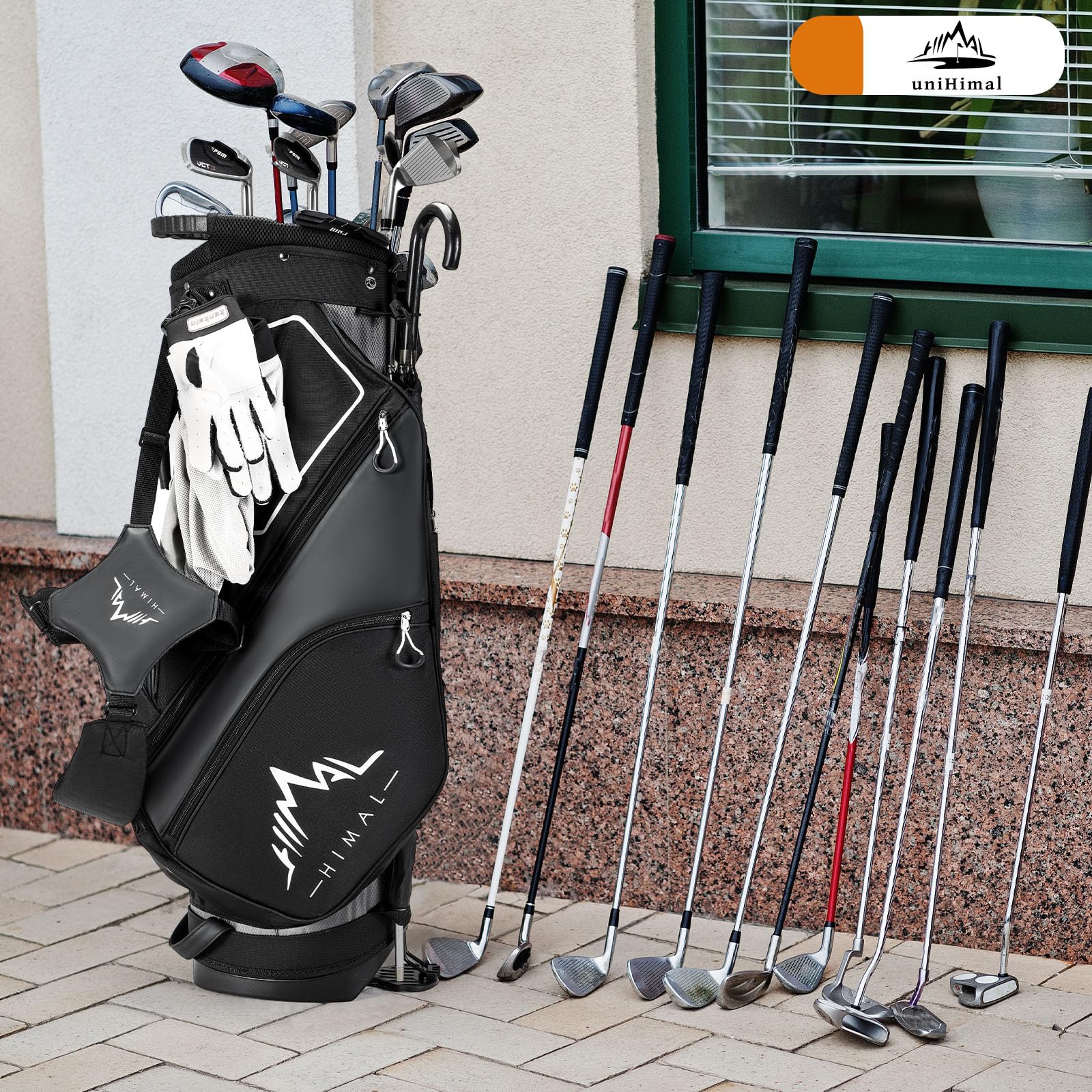 **14-Way Divider Lightweight Golf Stand Bag for Men & Women – Multiple Pockets, Dual Strap & Rain Cover – Perfect for Driving Range, Tournaments & Travel**