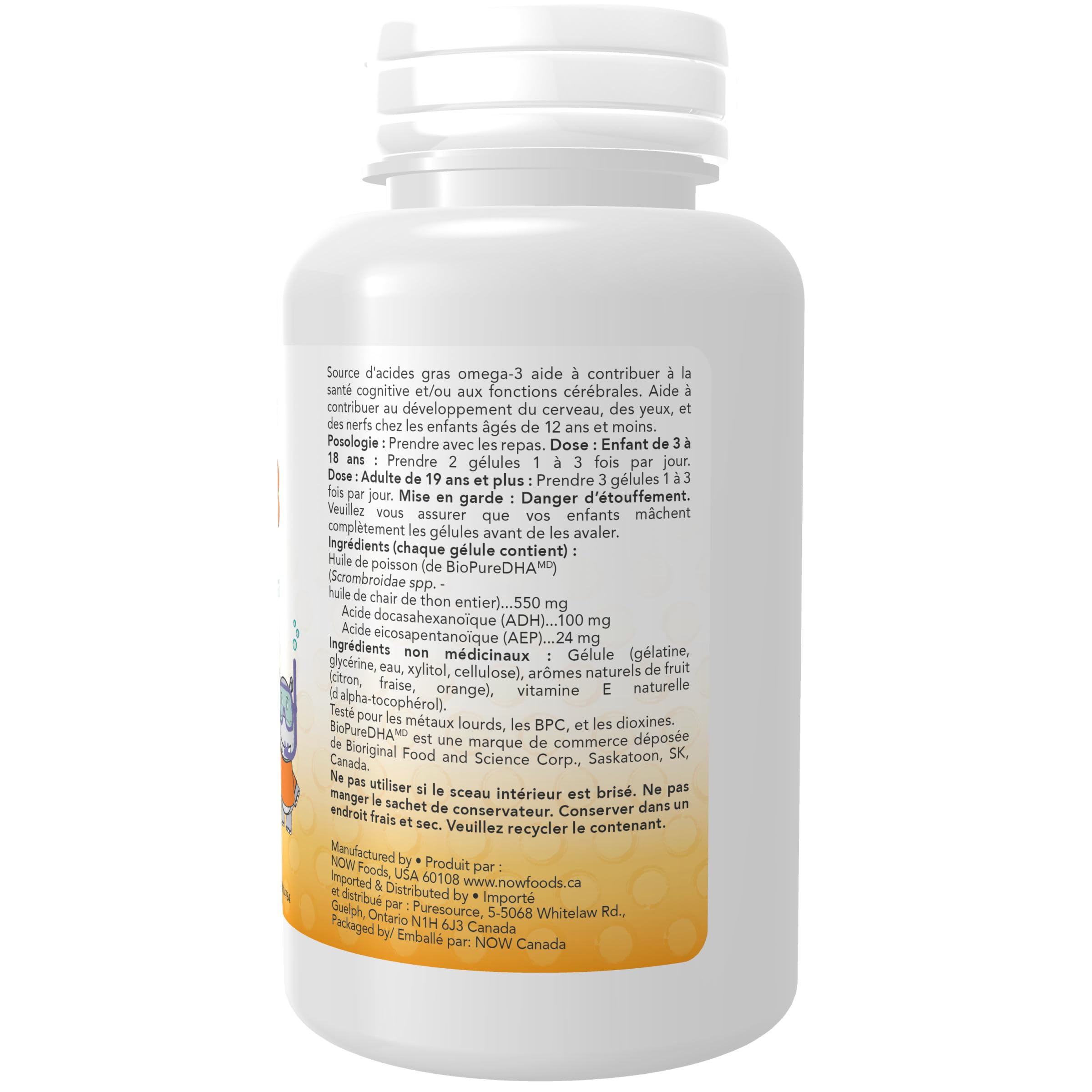 Now Kids Omega-3 Fish Oil Supplement - 100 Softgel Chewables for Children's Brain & Eye Development - Delicious Berry Flavor for Picky Eaters - Perfect for School Lunchboxes & After-School Snacks