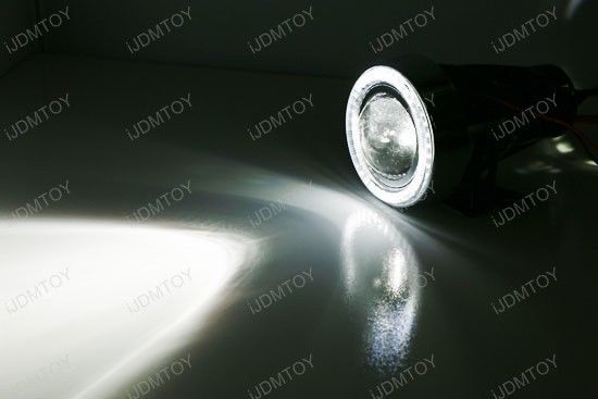 3 Pack Projector Fog Lights with 40 LED Halo Angel Eyes Rings & 6000K HID Combo - Upgrade Your Car's Nighttime Visibility for Safer Driving