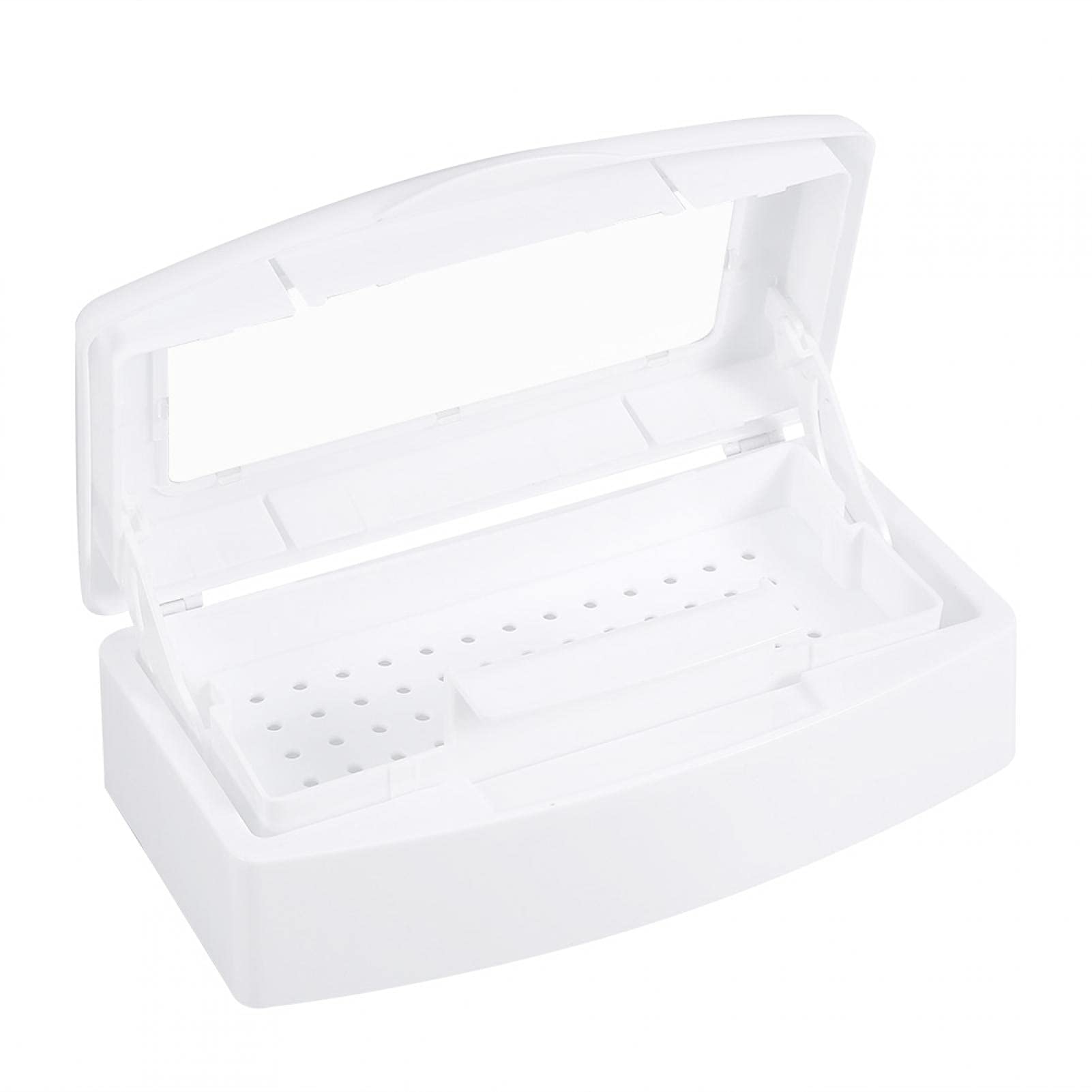 Professional Nail Art Sterilizer Tray & Disinfection Box - UV Sanitizing Manicure Tool Organizer for Salon, Home & Travel Use - Keep Nail Tools Clean & Hygienic