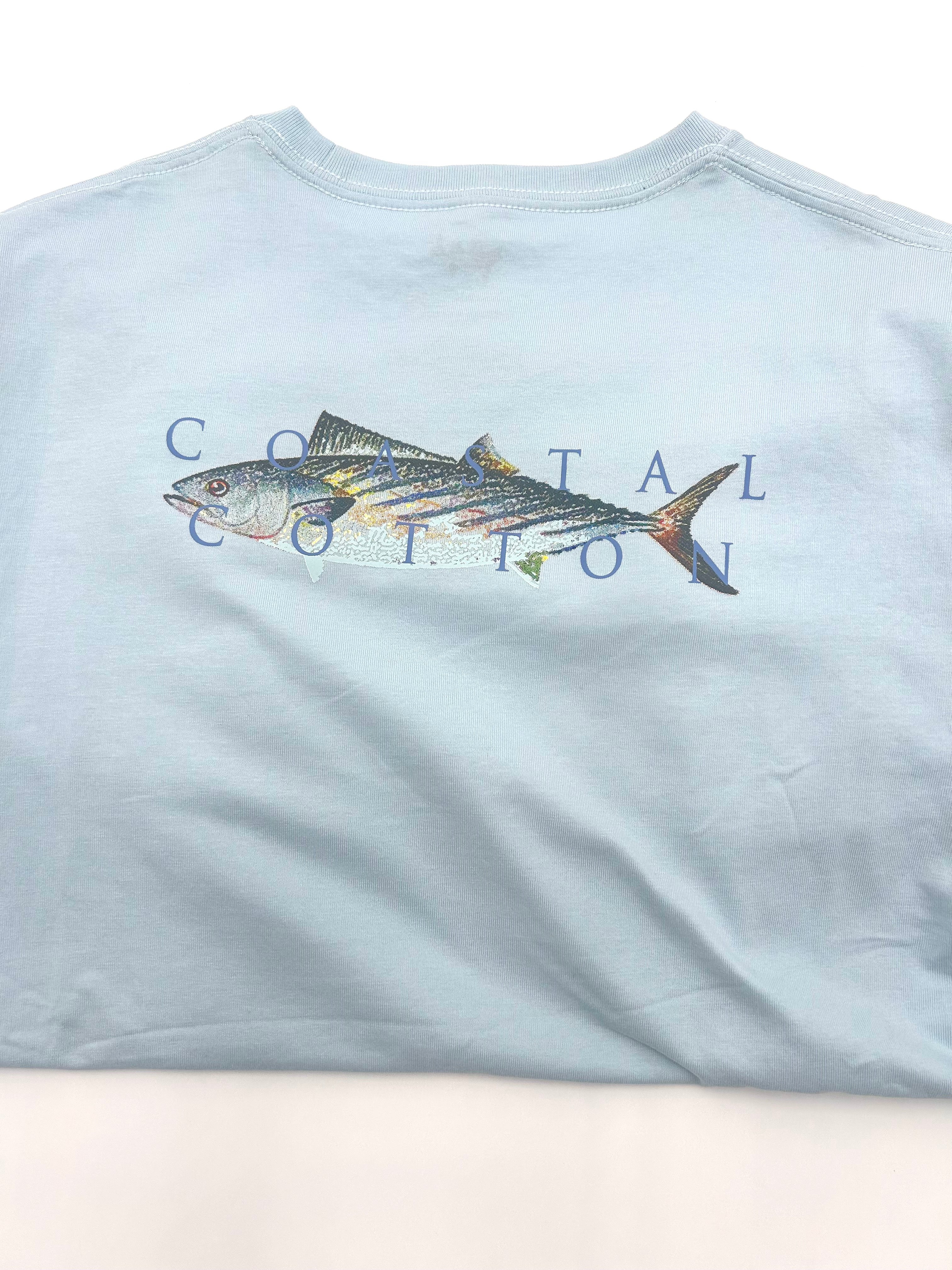 Boys' Coastal Bonito T-Shirt - Soft Cotton Short Sleeve Graphic Tee for Beach Vacation & Summer Outings