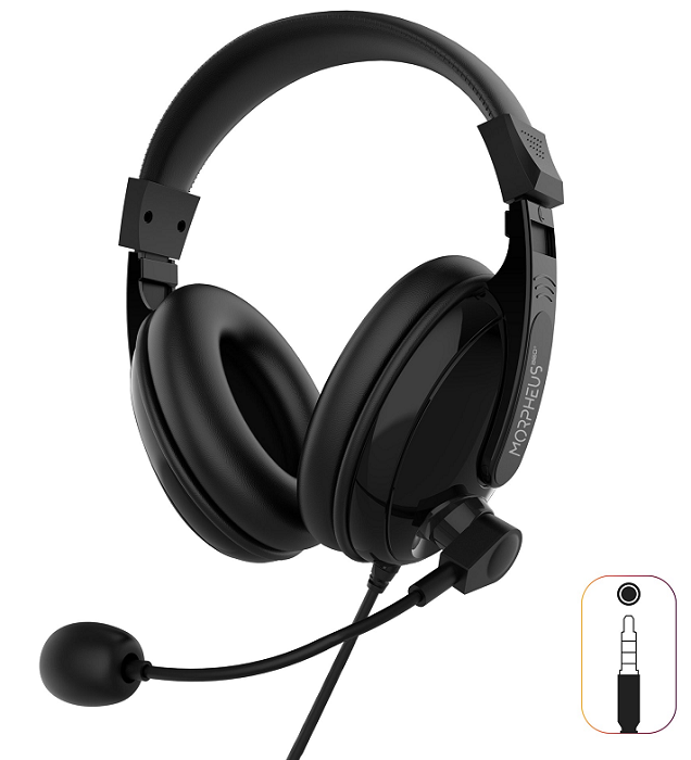 Morpheus m360 Basic Multimedia Stereo Headset with Adjustable Mic - Noise Cancelling Gaming Headphones for PC, Laptop, Mobile - Perfect for Online Classes, Work Calls & Gaming Sessions (On Sale!)