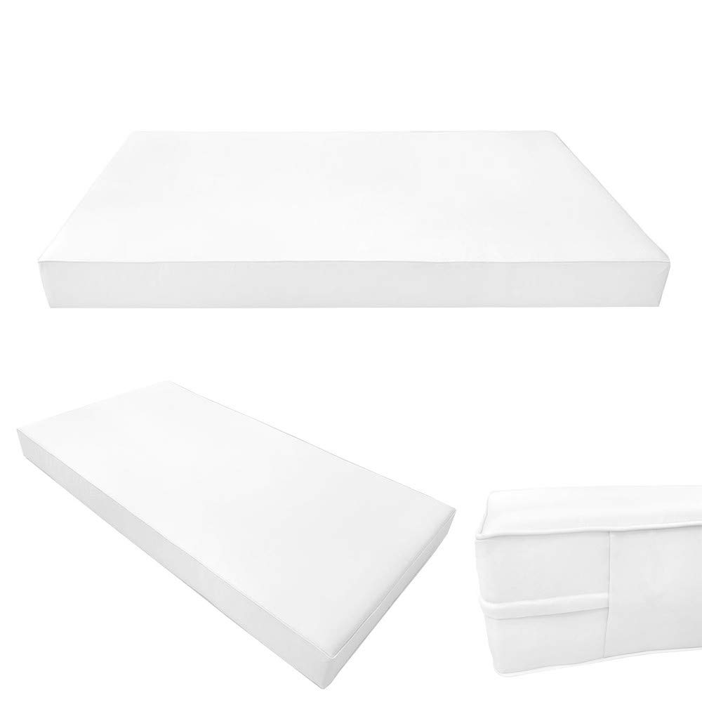 Prolinemax Outdoor Style 3 Full Piped Trim Daybed Mattress Bolster Pillow Fitted Sheet Cover - AD106 | Waterproof & Breathable Fabric | Perfect for Patio, Sunroom & Guest Bedroom Decor