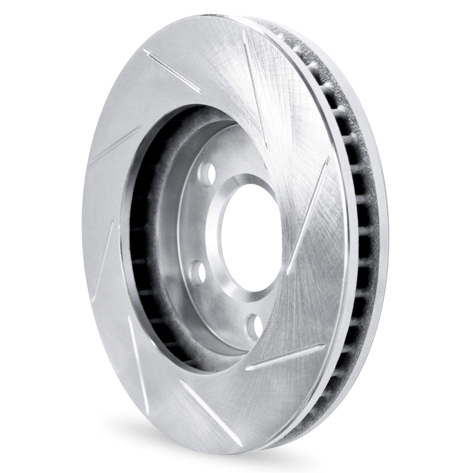 1991-1996 Dodge Dakota Front Slotted Brake Rotors Kit with Ceramic Brake Pads - R1 Concepts eLine Performance Brake Upgrade for Improved Stopping Power | Perfect for Daily Driving, Towing, and Off-Road Adventures