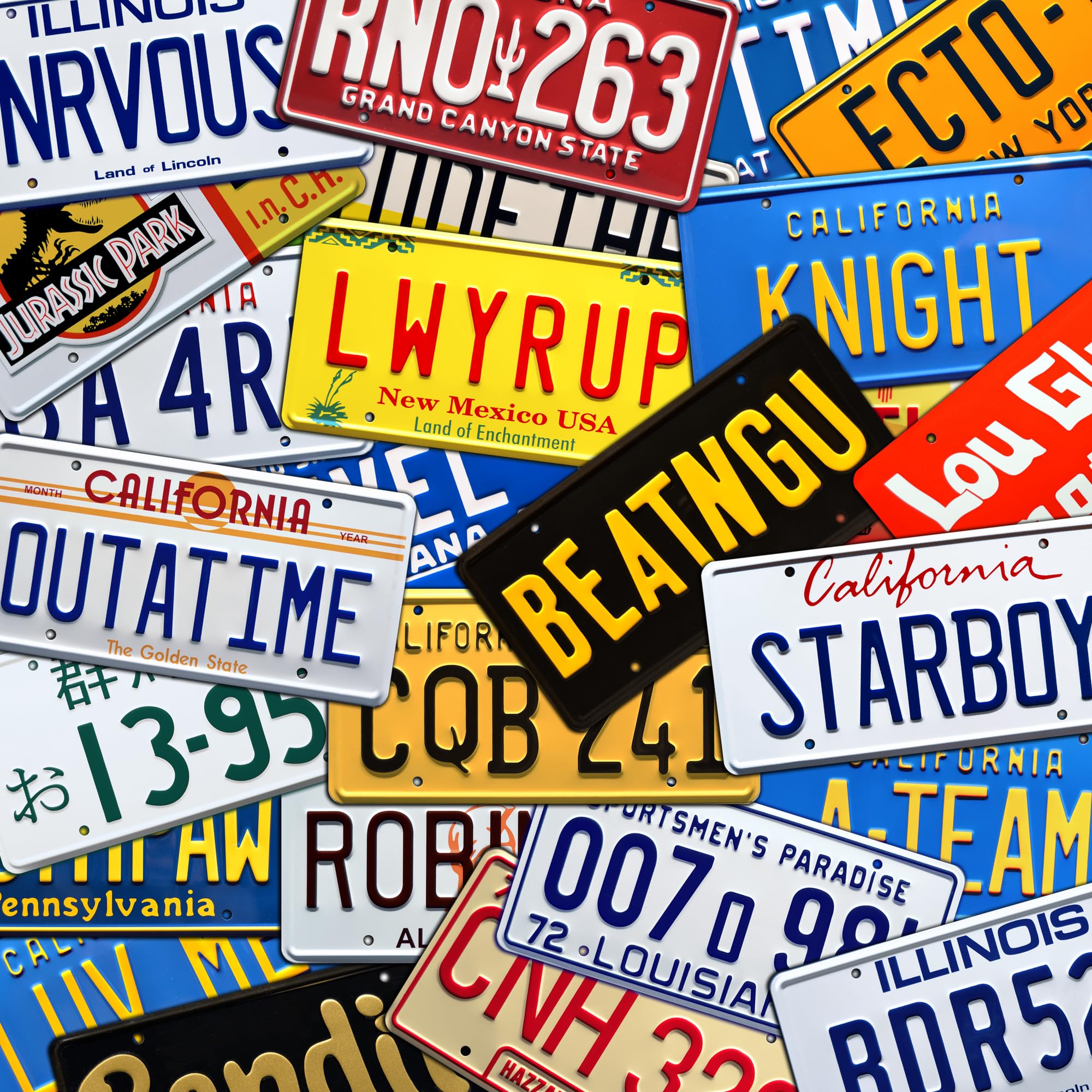 Back to The Future Metal License Plates - Outatime & 2015 Replica - Perfect for Car Decoration, Movie Collectibles & Fan Gifts