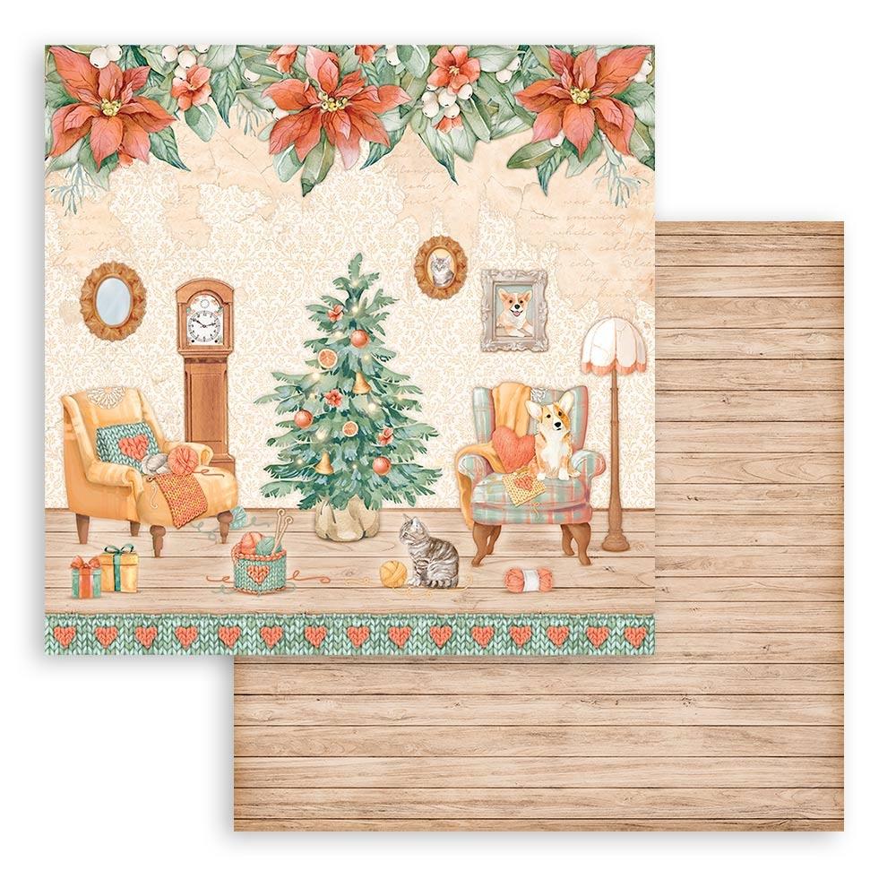 12x12 Christmas Scrapbook Paper Pad - 10 Sheets/Pkg for Holiday Cards, DIY Crafts & Gift Wrapping