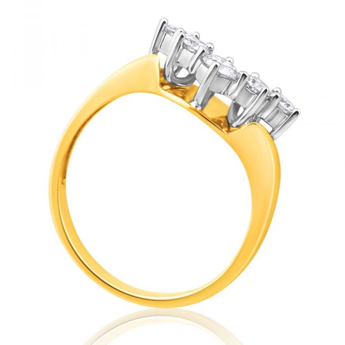0.45 Carat Diamond Curved Eternity Band Ring in 18K Yellow Gold - Perfect for Anniversaries, Engagements & Special Occasions