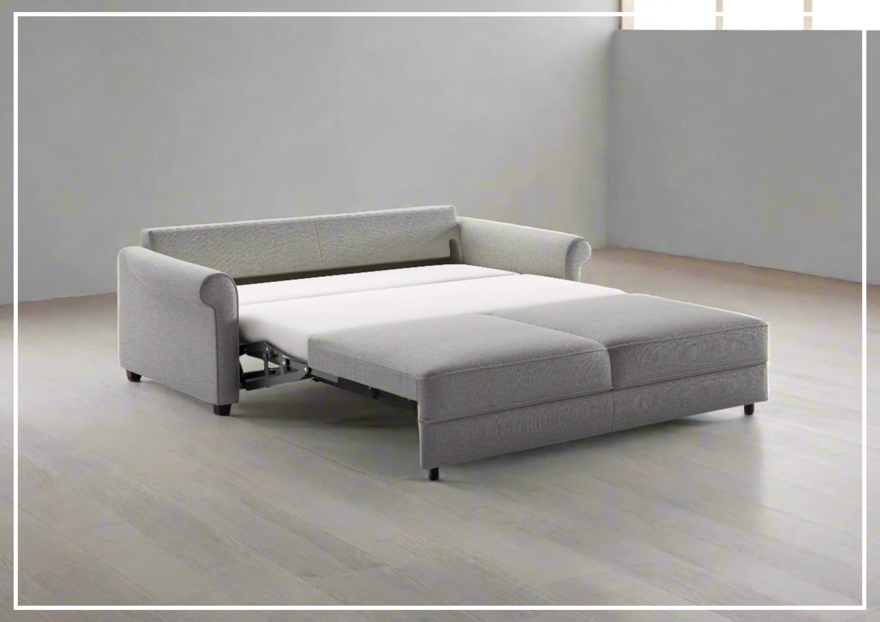 Luonto Charleston Fabric King Sleeper Sofa - Gray Goose Color | Convertible Sofa Bed for Living Room, Guest Room & Small Spaces