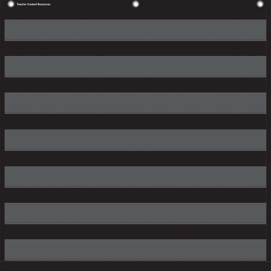 7-Pocket Hanging Organizer Chart - Black - Perfect for Classroom, Office, or Home Organization