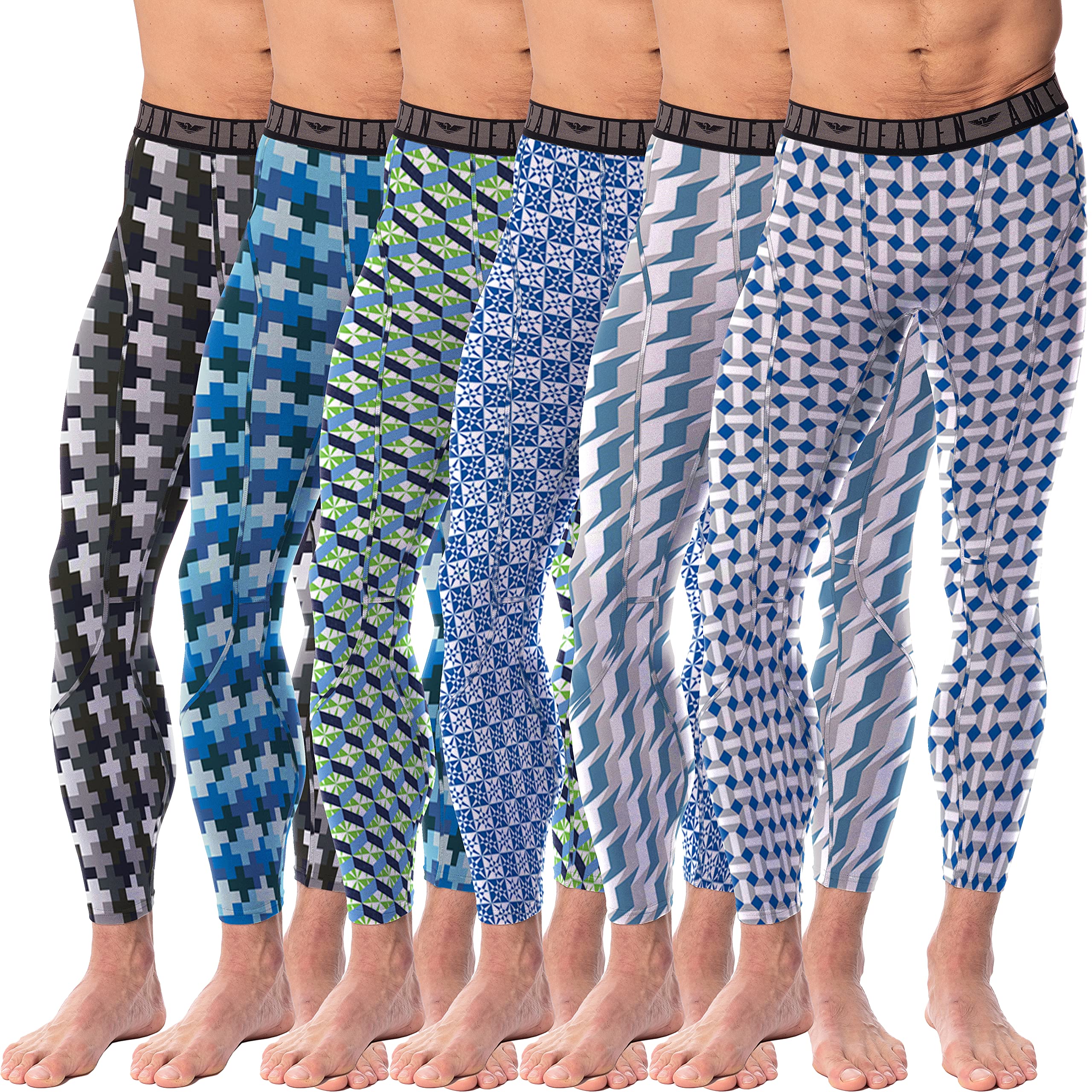 American Heaven Men's Leggings - Comfortable & Stretchy Workout Pants for Running, Yoga & Gym - Perfect for Active Lifestyles & Athleisure Wear