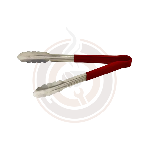 Heavy Duty Stainless Steel Tongs with Non-Slip Plastic Handle - 12