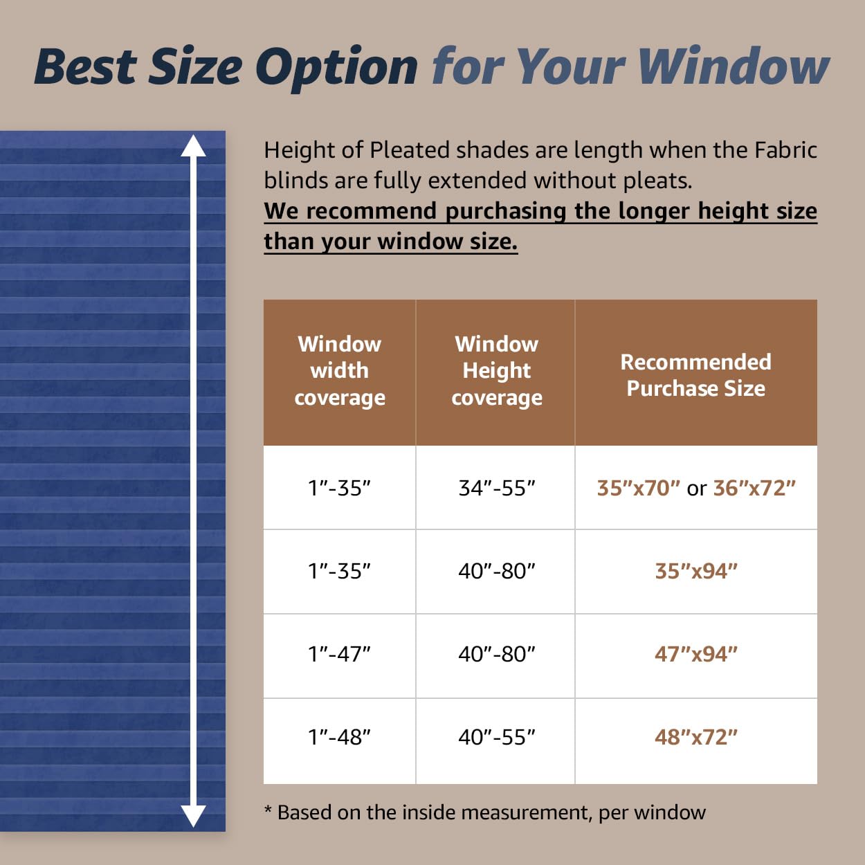 Foiresoft No-Tools Pleated Fabric Window Shades - Cordless Blackout Blinds for Privacy & Light Control, Self-Adhesive Easy Install (Butter/Ivory, 35