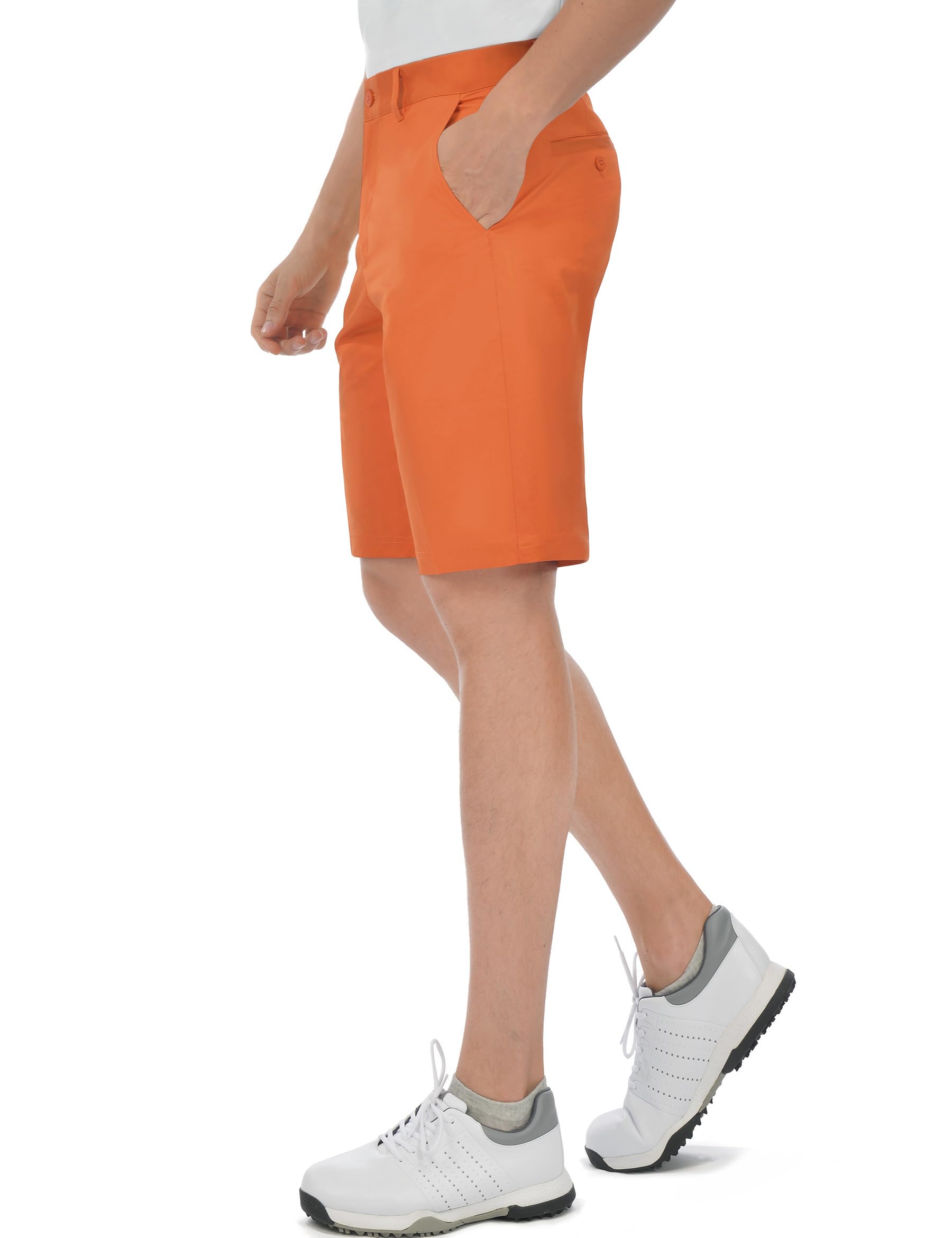 Men's Stretch Quick-Dry Golf Shorts - Performance Tech Chino Shorts with Flat Front for Comfort & Mobility | Perfect for Golf, Casual Wear & Outdoor Activities