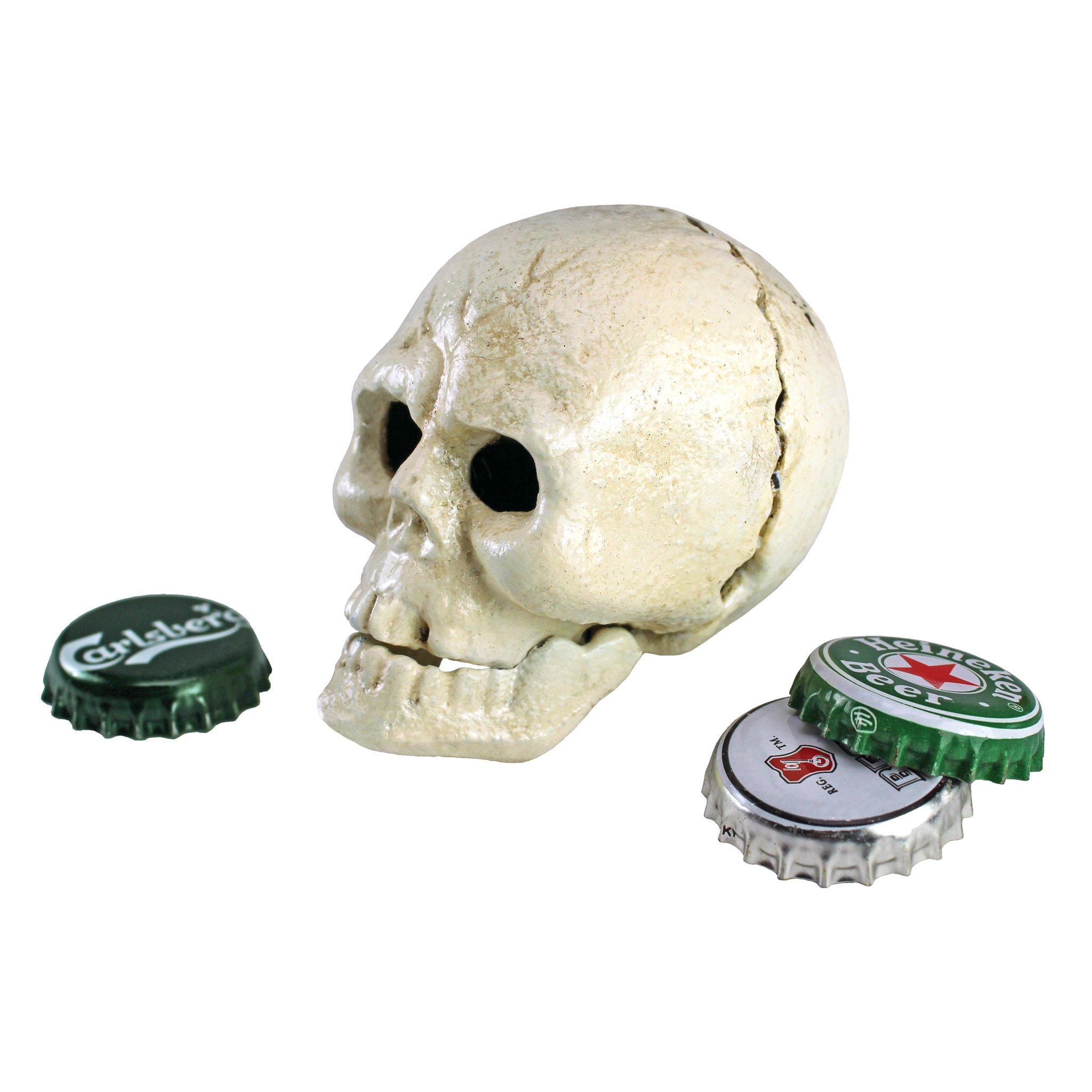 Design Toscano Pop Your Top Skeleton Skull Bones Bottle Opener - Gothic Home Bar Decor for Halloween Parties, Beer Openers & Unique Gifts for Men