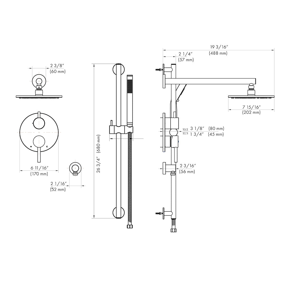 ZLINE El Dorado Rainfall Shower System in Polished Gold - Luxury Bathroom Fixture with Adjustable Showerhead for Spa-Like Experience (Perfect for Master Bathrooms & Home Renovations)