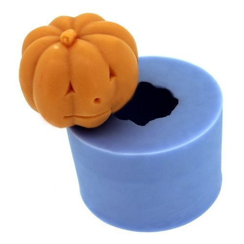 1pc Small Pumpkin with Smile Girl Silicone Mold (LZ0115) - DIY Soap & Candle Making Mold for Handmade Crafts - Perfect for Halloween Decor, Fall Home Decor, and Gift Making
