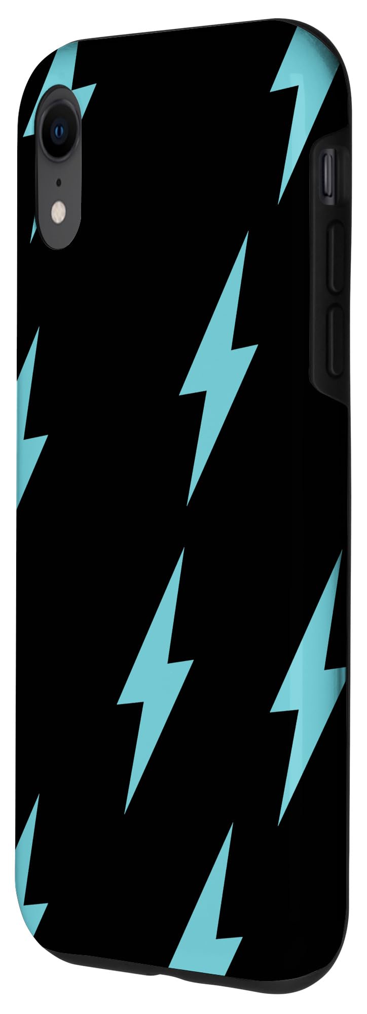 iPhone XR Case - Blue Lightning Design on Black Background | Shockproof & Slim Protective Cover for Daily Use, Work, and Travel