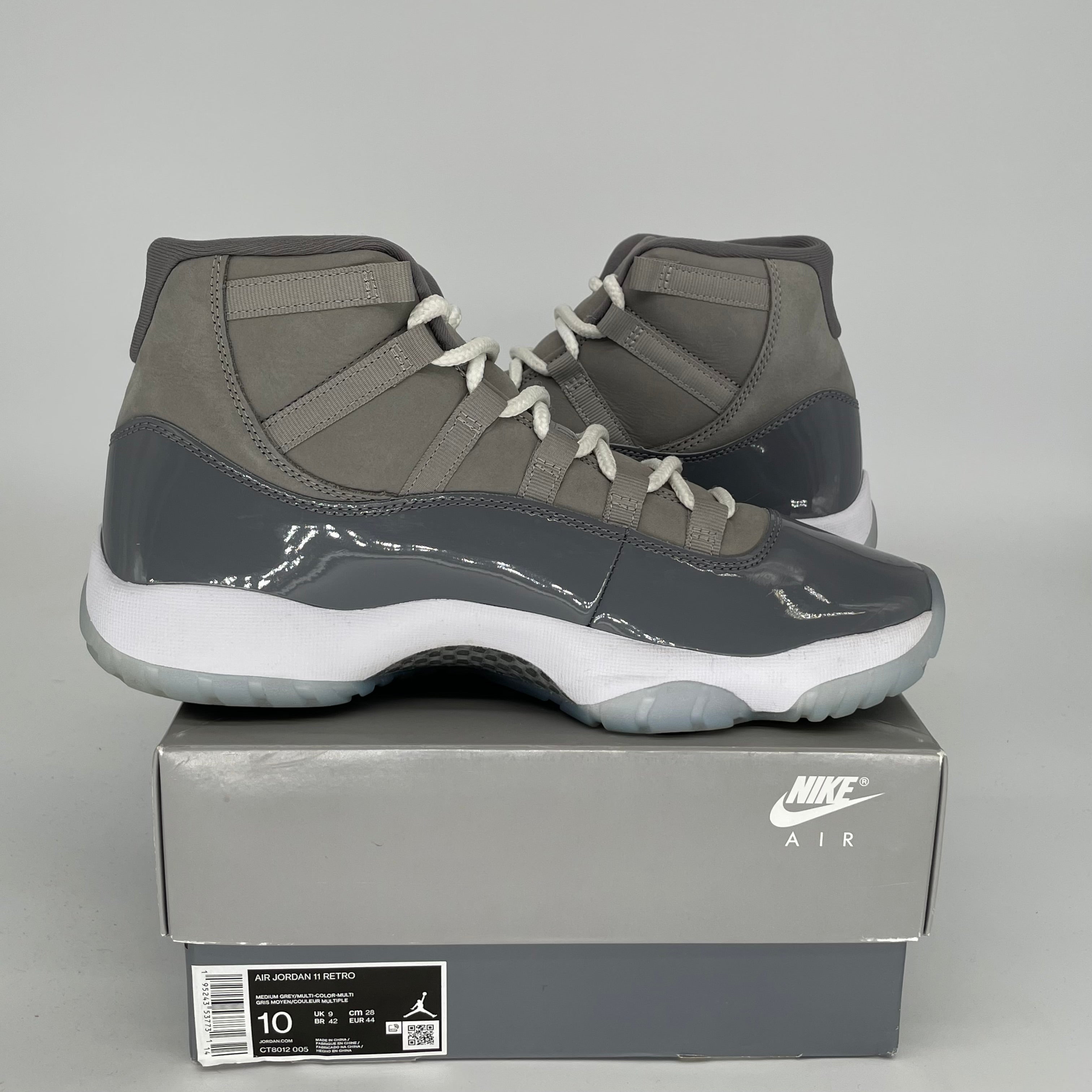 AIR JORDAN 11 Retro Cool Grey Men's Basketball Shoes Size 10 - CT8012-005 | Authentic Nike Sneakers for Casual Wear, Sports & Street Fashion