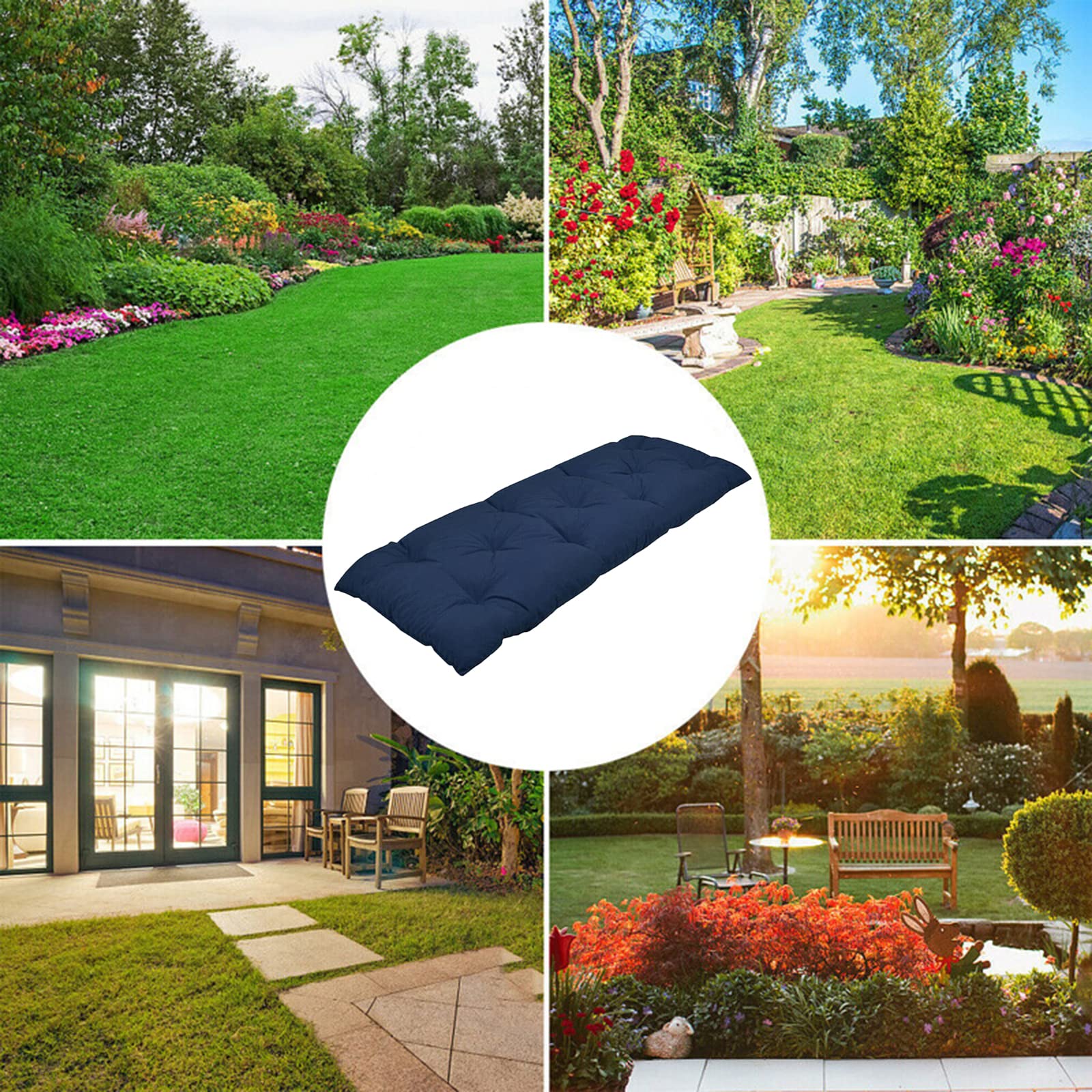 Premium Garden Bench Seat Cushions - Waterproof Outdoor Patio Furniture Cushions (39