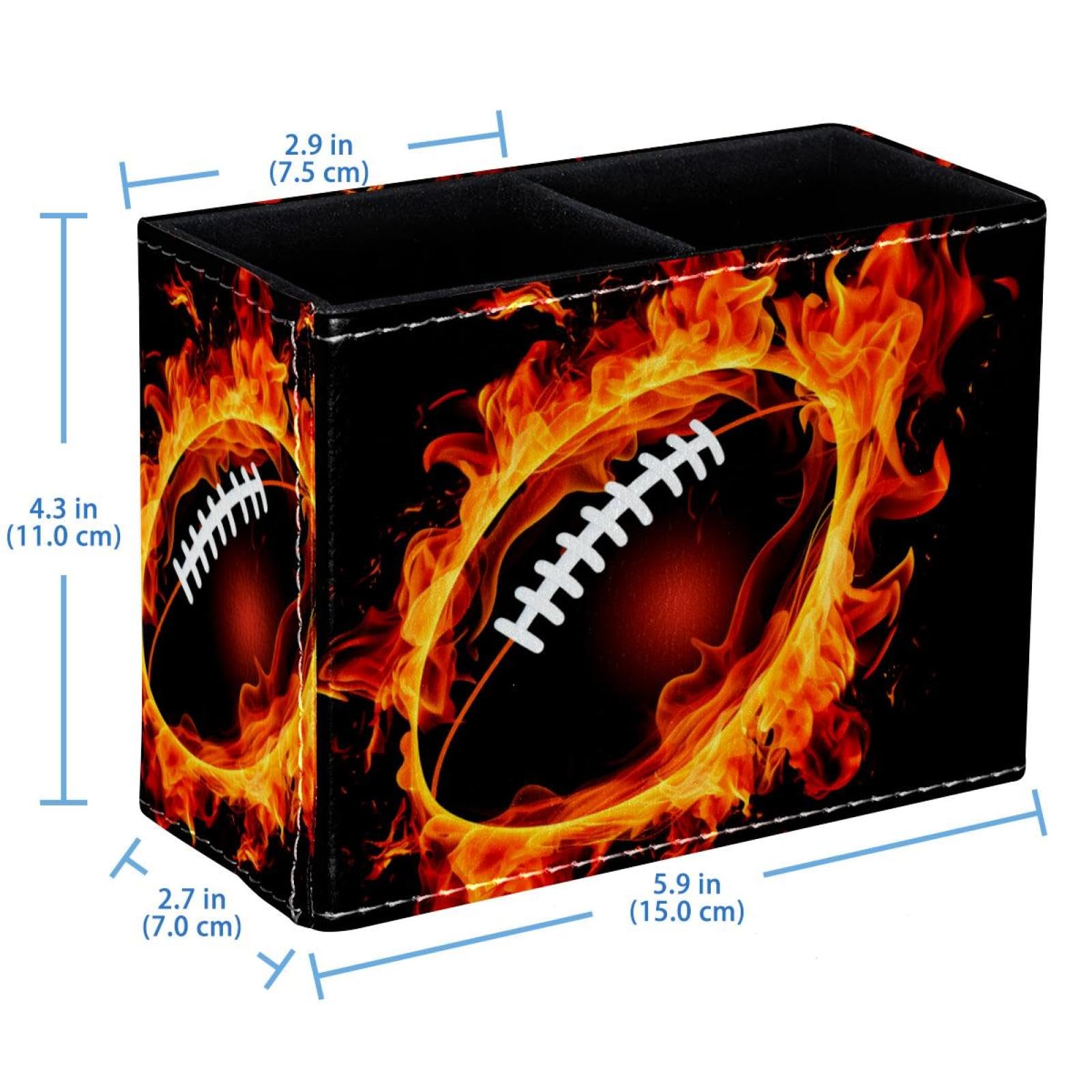 Football-Themed Pen Holder for Desk - Stylish Pen Organizer with American Football Design - Perfect Desk Accessories for Office, School & Home Organization