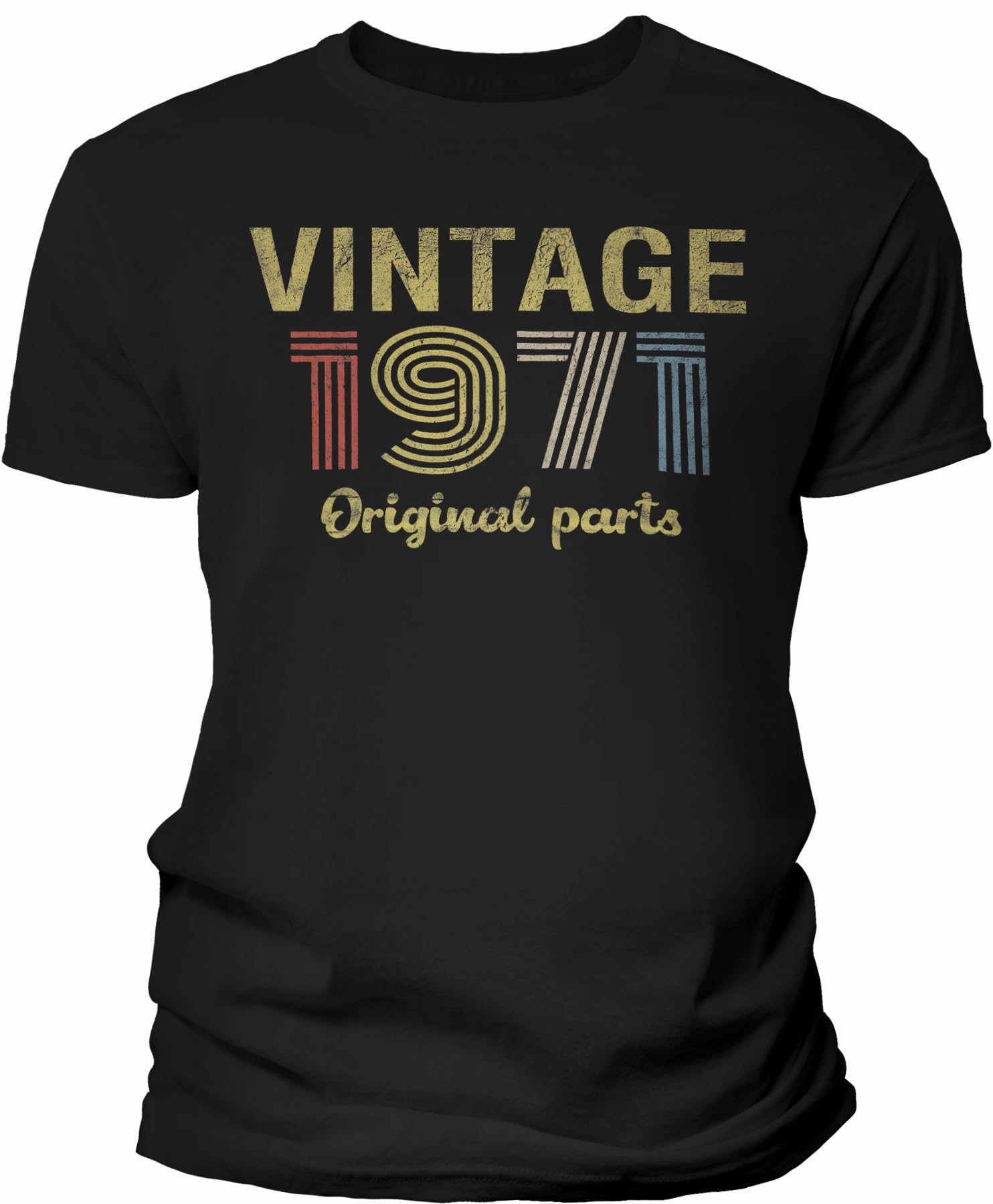 1971 Vintage Original Parts 54th Birthday Gift for Men - Retro T-Shirt - Perfect for 54th Birthday Celebrations, Father's Day & Nostalgic Gift Giving
