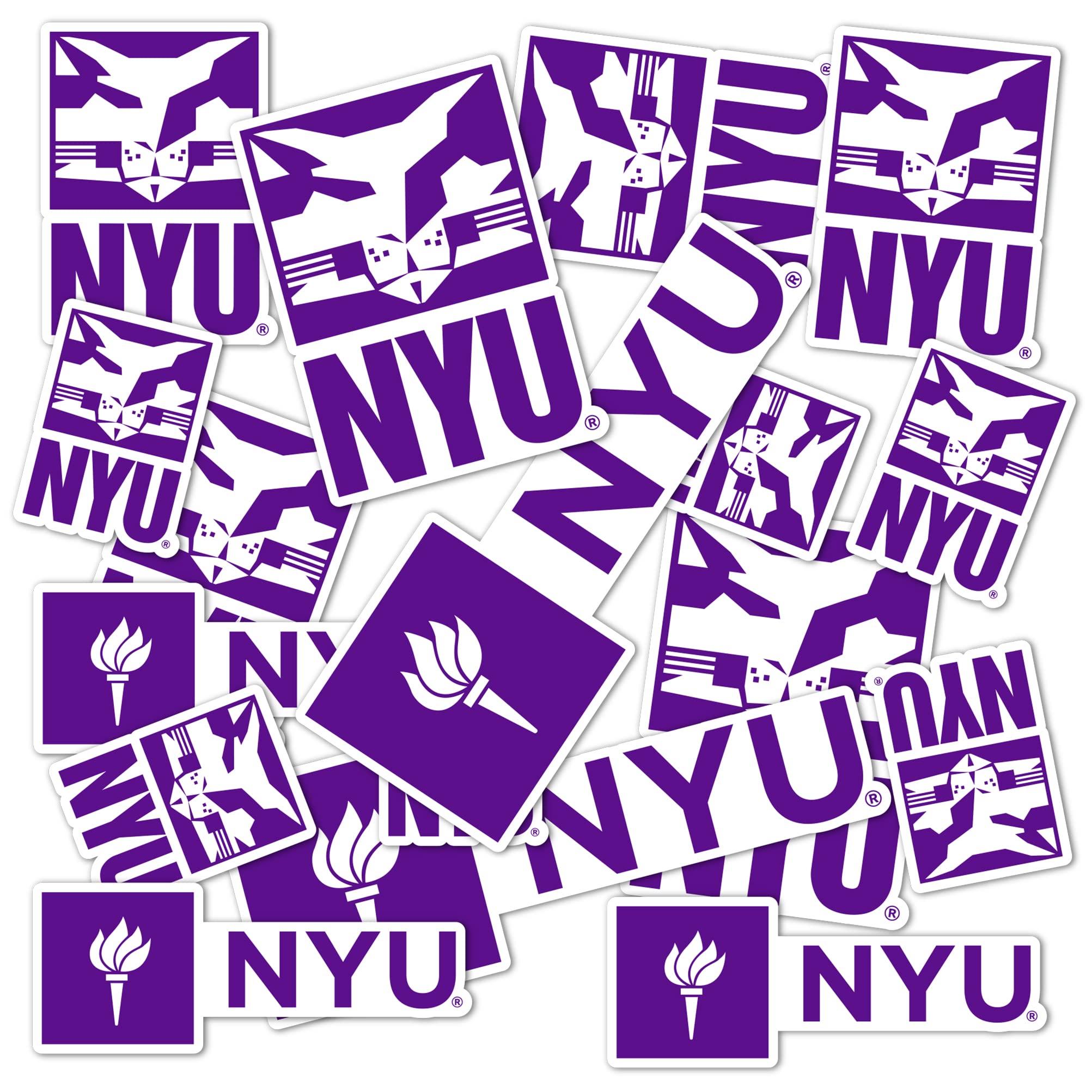 NYU Desert Cactus & Violets Vinyl Decal Stickers - Waterproof Laptop, Car, Water Bottle, Scrapbook Decor - 13.43x10.94 Inch Sheet - Perfect for College Dorm, Office & School Supplies