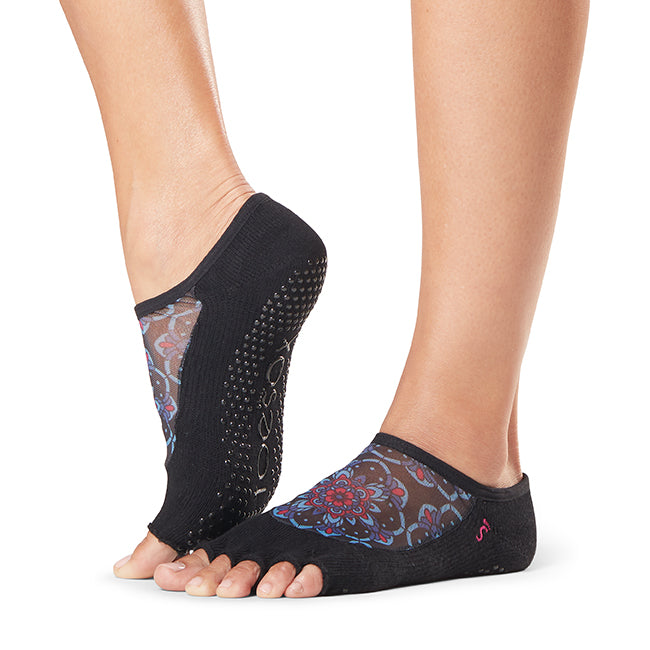 ToeSox Half Toe Luna Grip Socks - Non-Slip Yoga Socks for Pilates, Barre & Dance - Ideal for Studio Workouts & Home Fitness