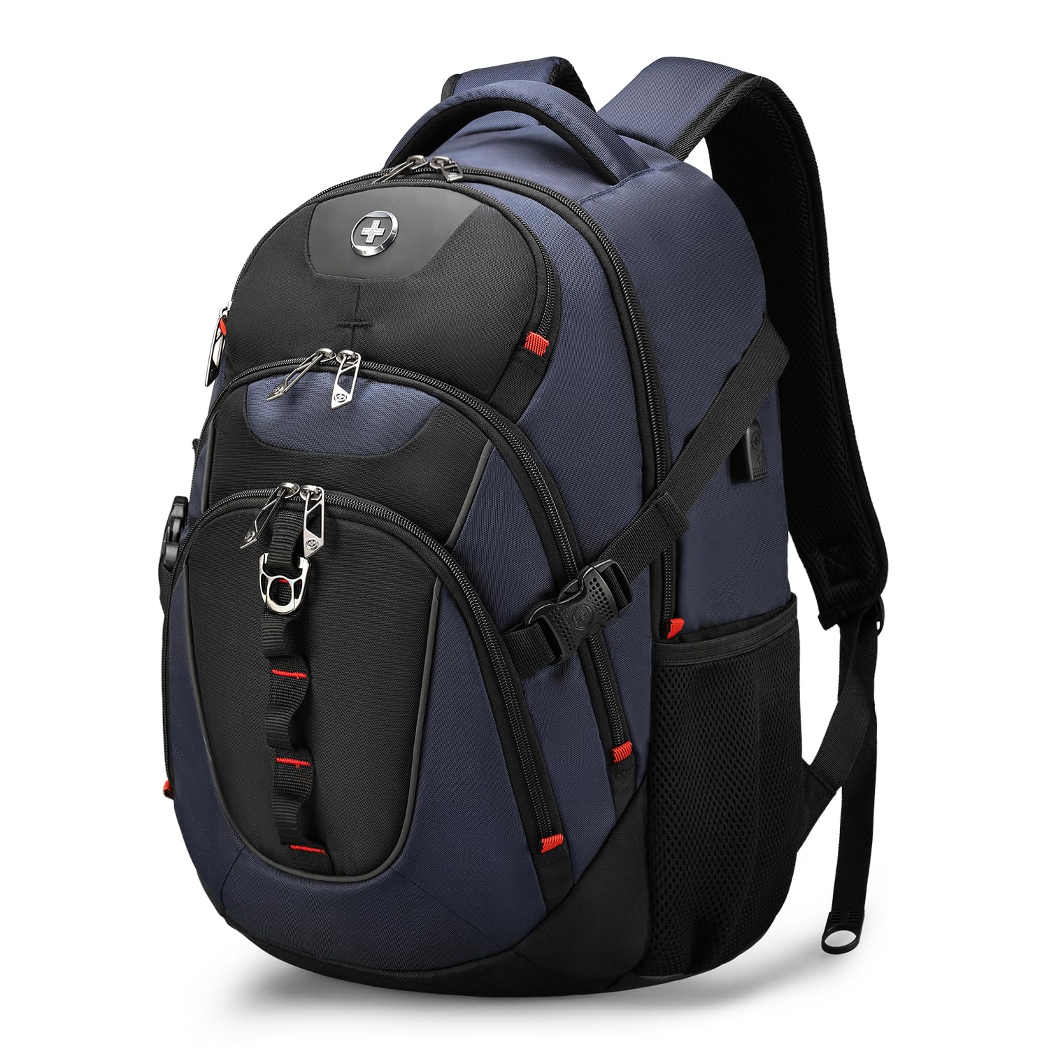 Swissdigital USB Charging Business Backpack for Men - 15.6 Inch Laptop Travel Backpack with Smart USB Port (SD803-12) - Perfect for Office Commute, Business Trips & College Use
