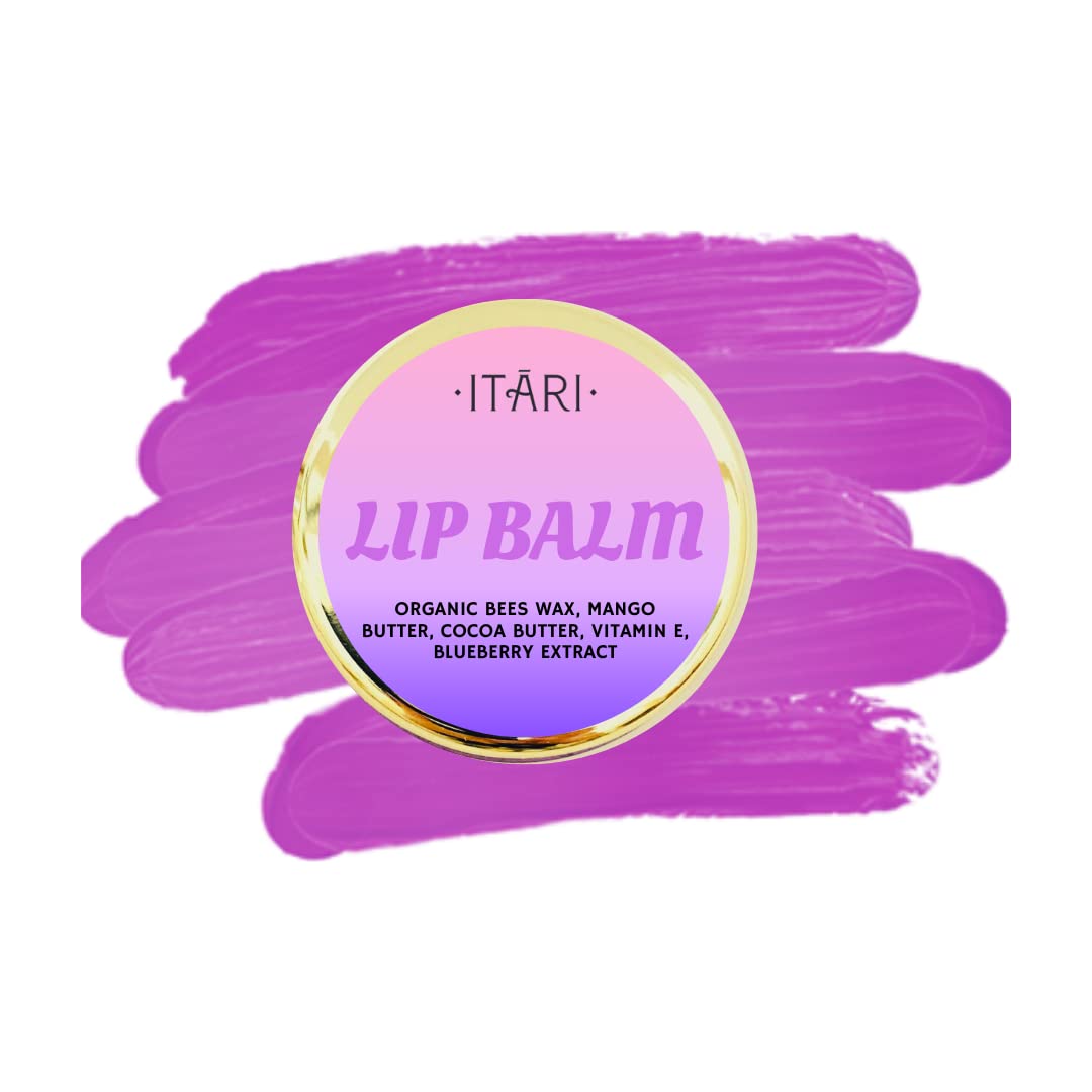 Itari Berry Blast Lip Balm for Dry, Chapped Lips - Natural Lip Moisturizer with Cocoa Butter, Shea Butter, Mango Butter & Vitamin E (10g) - Perfect for Winter Care, Daily Hydration & On-The-Go Use