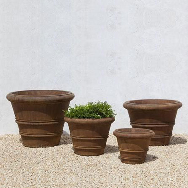 Classic Rolled Rim 20.75 Inch Planter Pot - Campania International - Perfect for Indoor Plants, Outdoor Garden Decor, and Patio Plant Containers
