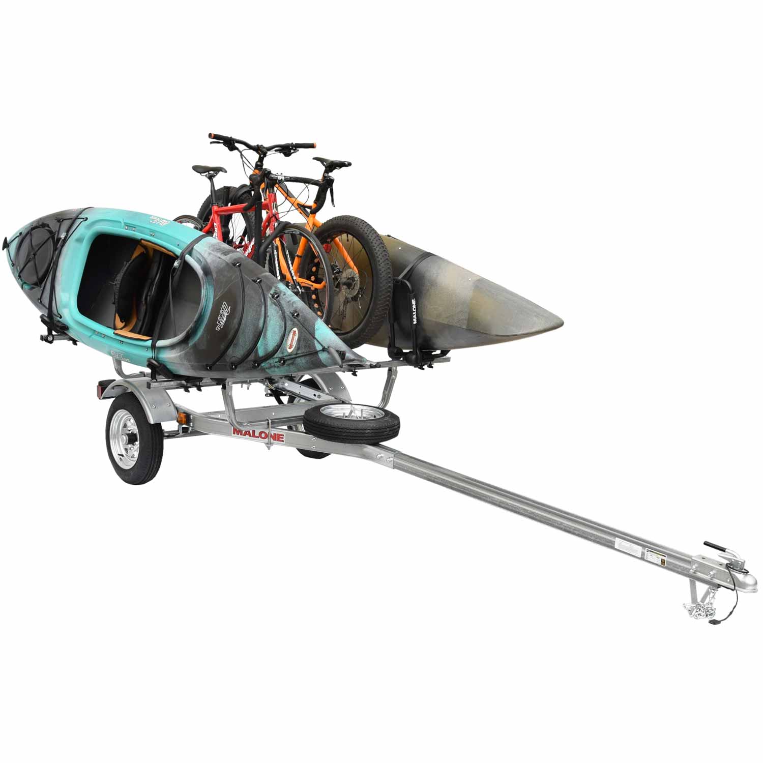 Malone MicroSport 2 Kayak & Bike Trailer Package MPG461KB - Perfect for Outdoor Adventures, Camping & Water Sports