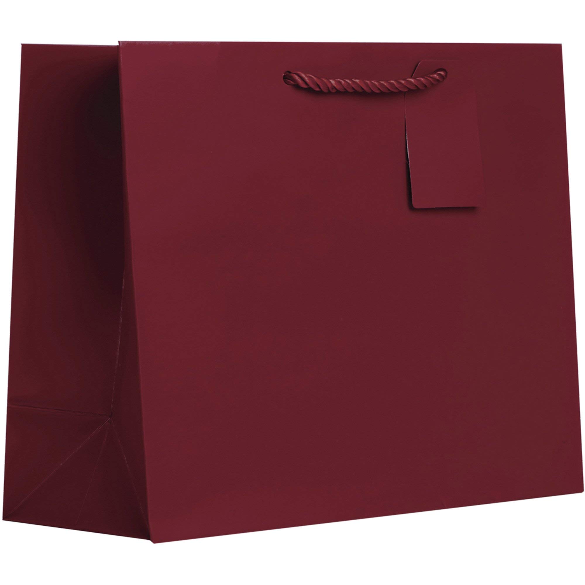 Premium Jillson Roberts Large Burgundy Matte Bags - 60 Count Bulk Pack for Gift Wrapping, Party Favors & Retail Packaging