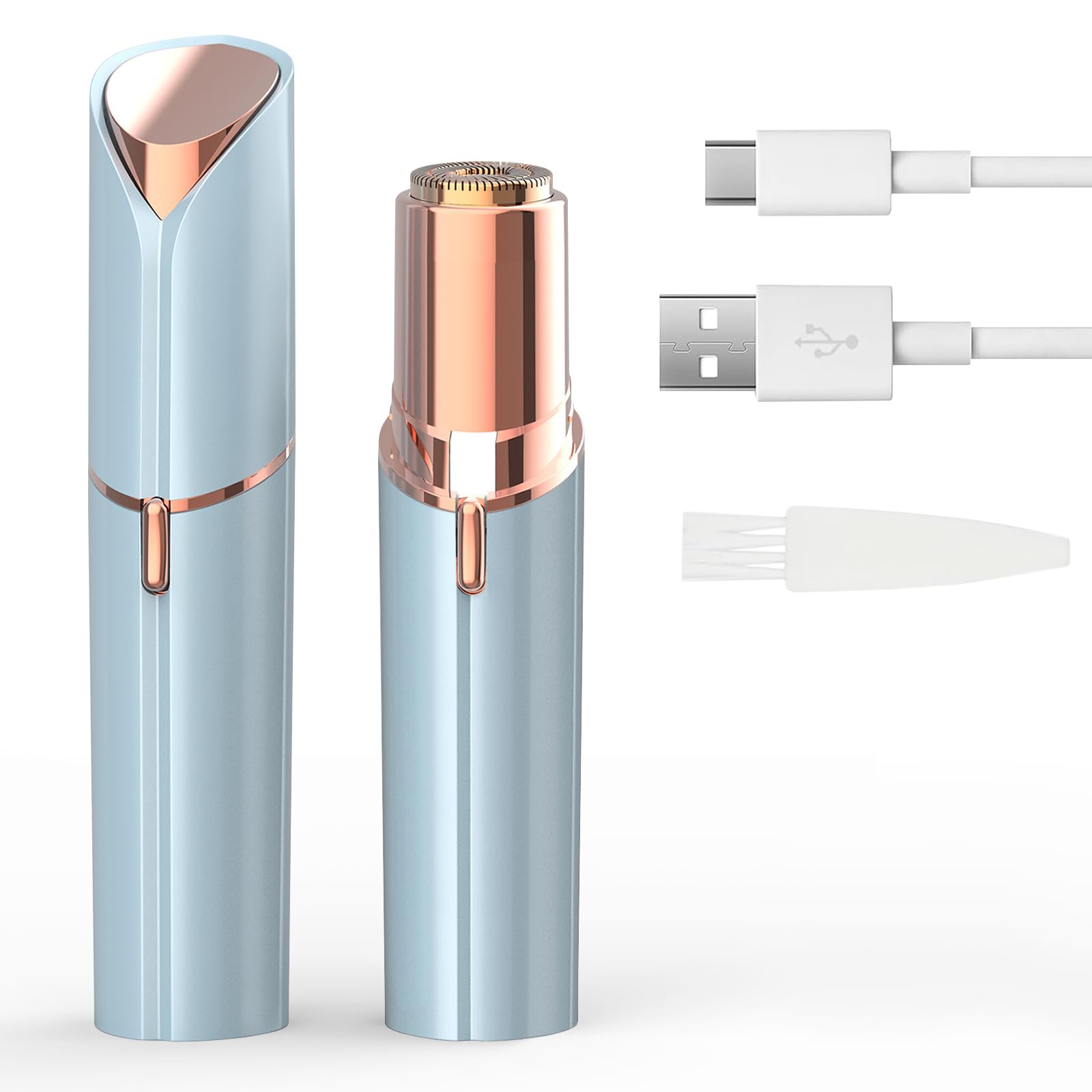 Electric Facial Hair Remover for Women - Painless Upper Lip & Chin Hair Removal Device, USB Rechargeable & Portable | Perfect for Travel, Home Use & Quick Touch-Ups