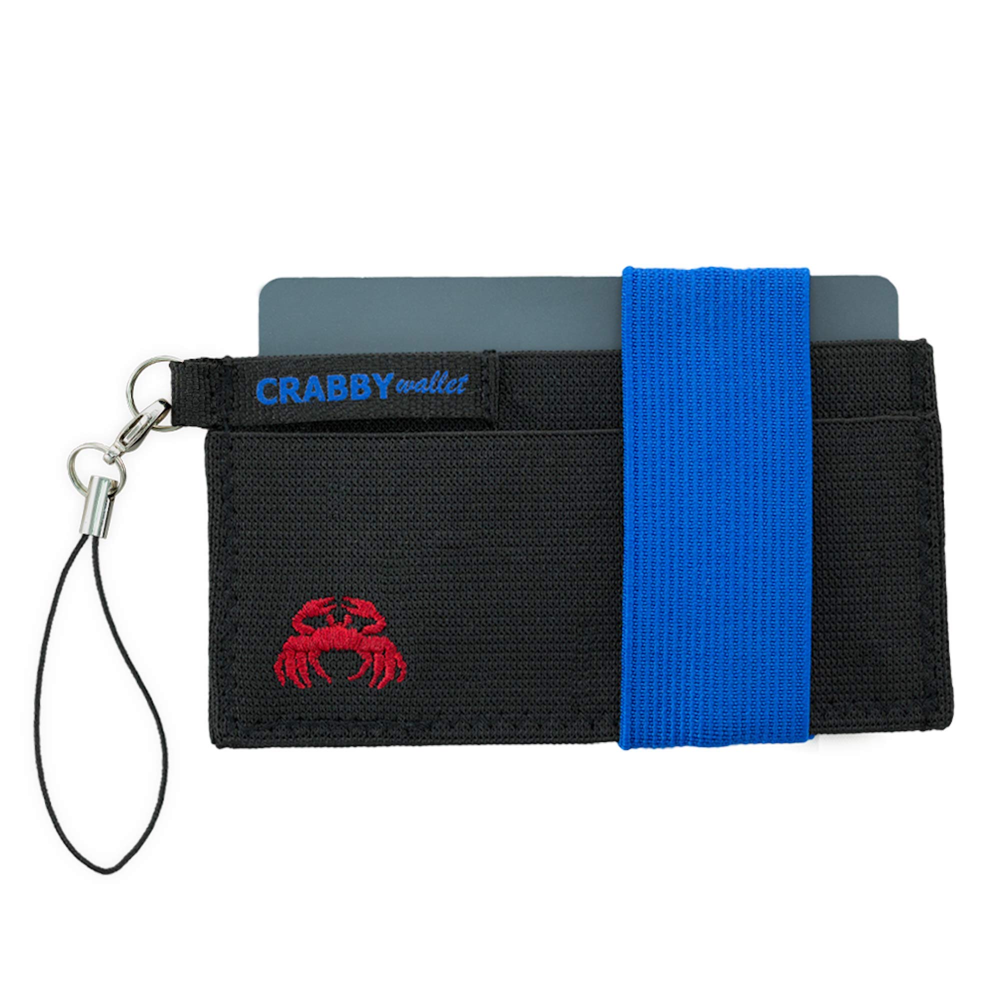 Slim Front Pocket Wallet for Men - Minimalist RFID Blocking Wallet - Blue Elastic Money Clip - Holds Cards, Cash, Phone & Keys - Secure Easy Access Everyday Carry (4