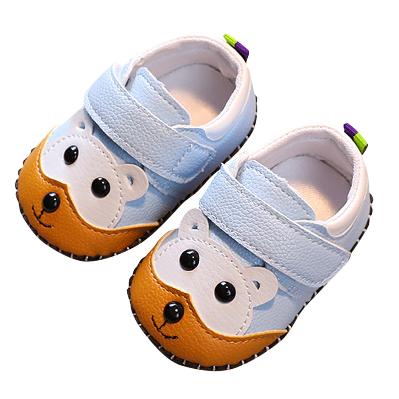 **TDEOK Boys & Girls Cartoon Squeaky Sole Baby Shoes - Non-Slip Soft Infant Sneakers for Toddlers, School, Sports & Newborn Crib - Cute & Comfortable First Walkers for Playtime & Outdoor Activities**