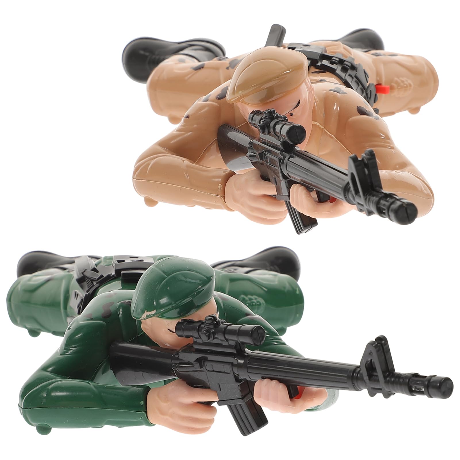 Vaguelly 2 Pack Electric Climbing Soldier Toy Set - Mini Military Action Figures with Crawling Function for Kids - Perfect for Playtime, Birthday Gifts & Collectible Displays
