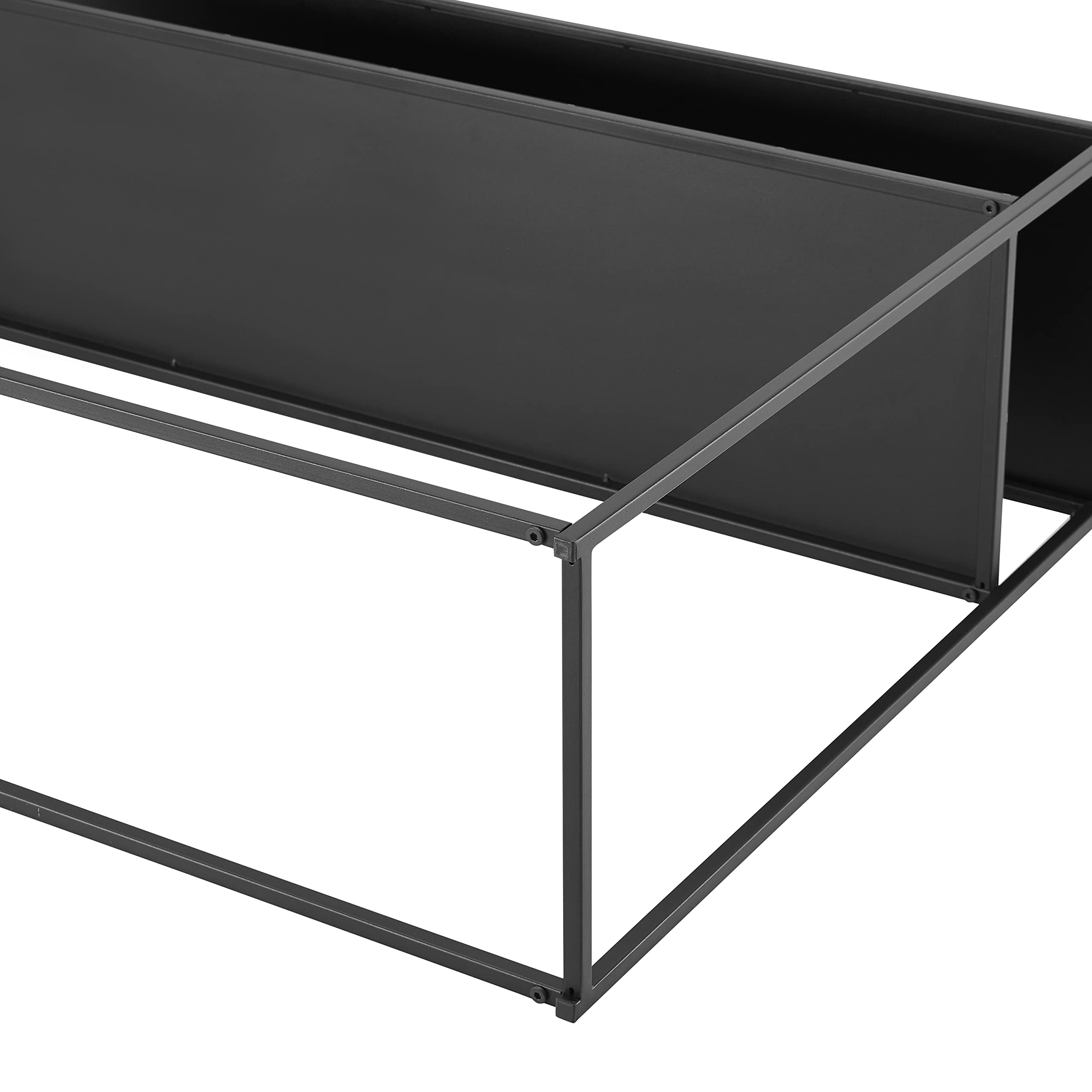 Crosley Furniture Braxton Sofa Console Table with Storage Shelf - Hallway, Entryway, Living Room Accent Table - Matte Black Finish for Modern Home Decor