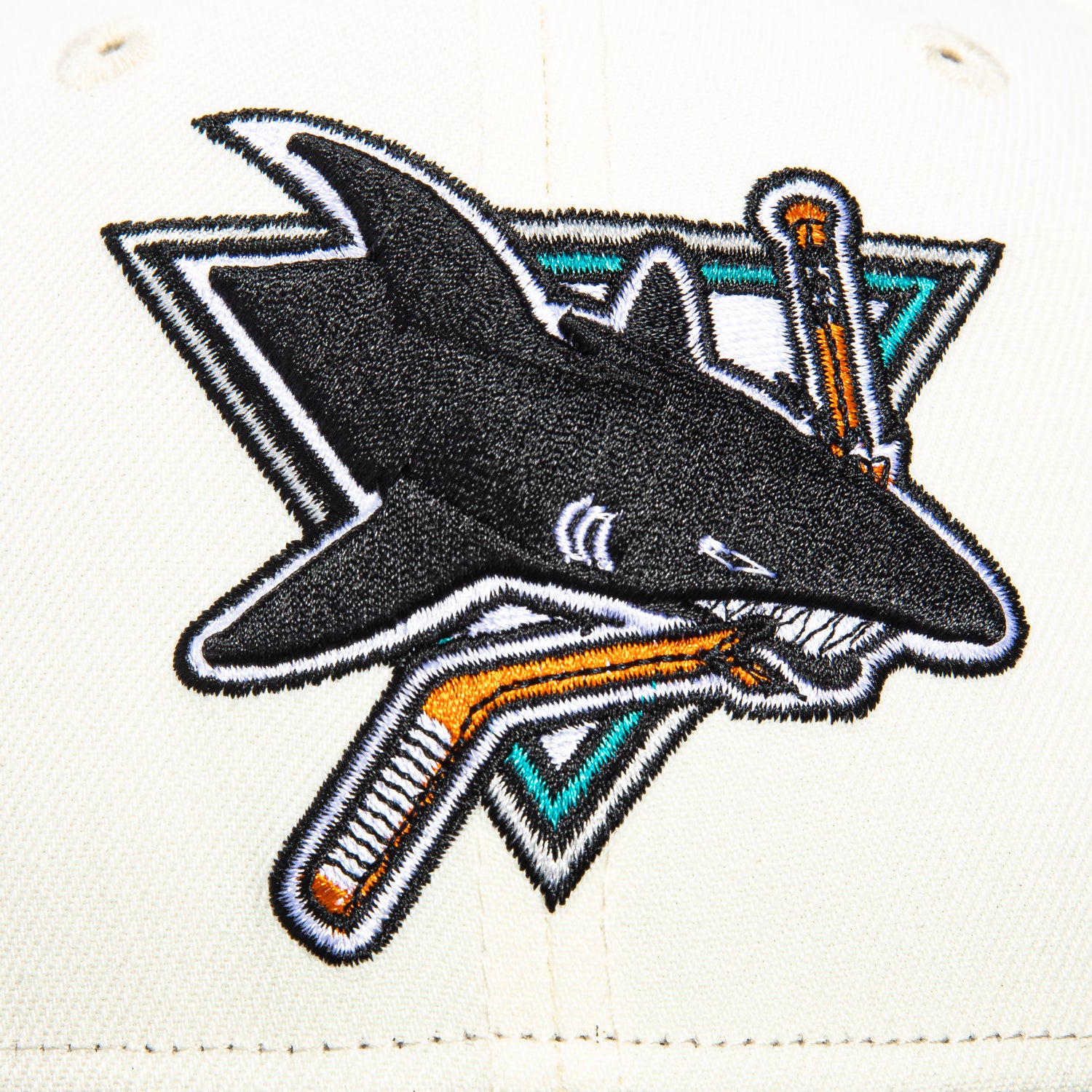 New Era 59Fifty MLB San Jose Sharks Snapback Hat - White & Black Adjustable Baseball Cap for Men & Women - Perfect for Sports Games, Streetwear Fashion & Everyday Wear