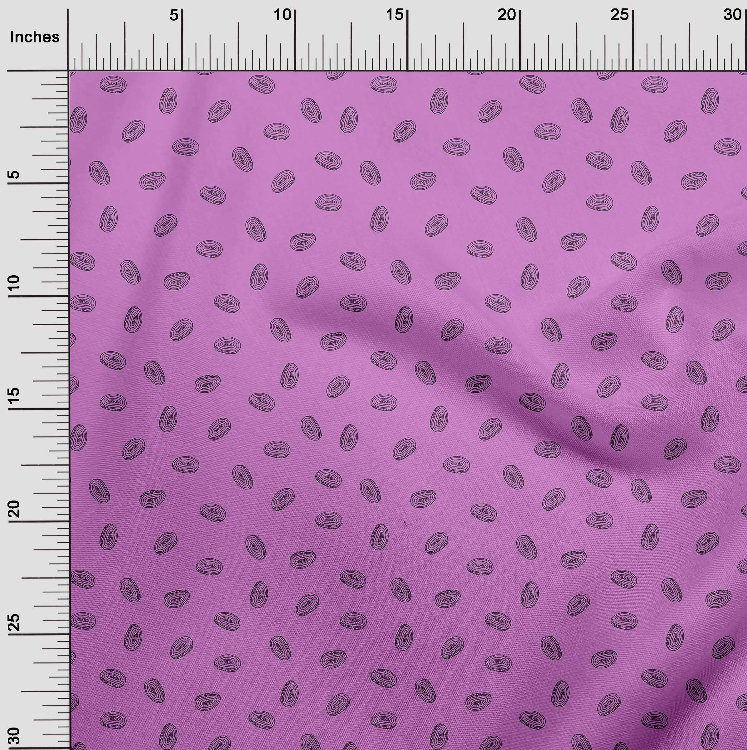 oneOone Rayon Pink Onion Print Fabric - 56 Inch Wide Sewing Material by The Yard for DIY Clothing, Dresses & Home Decor Projects