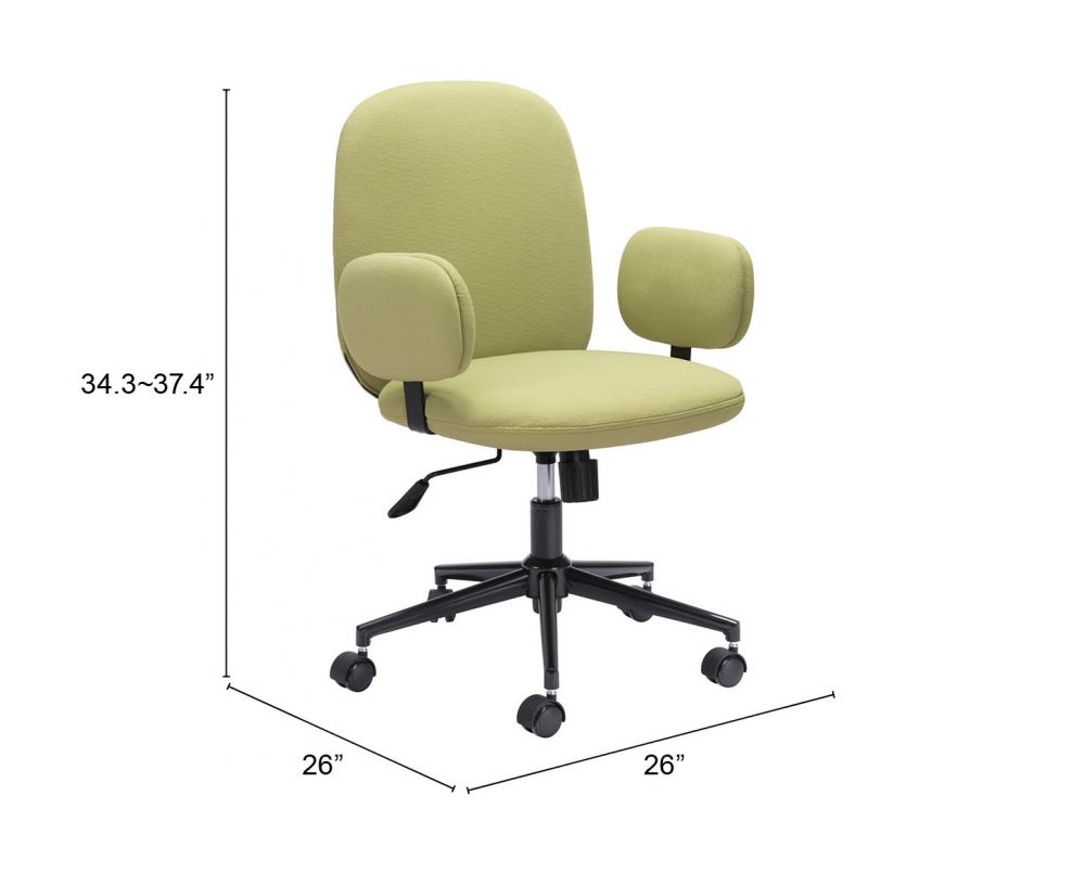 ZUO Modern Lionel Office Fabric Retro Chair - Stylish Mid-Century Design for Home Office & Workspace