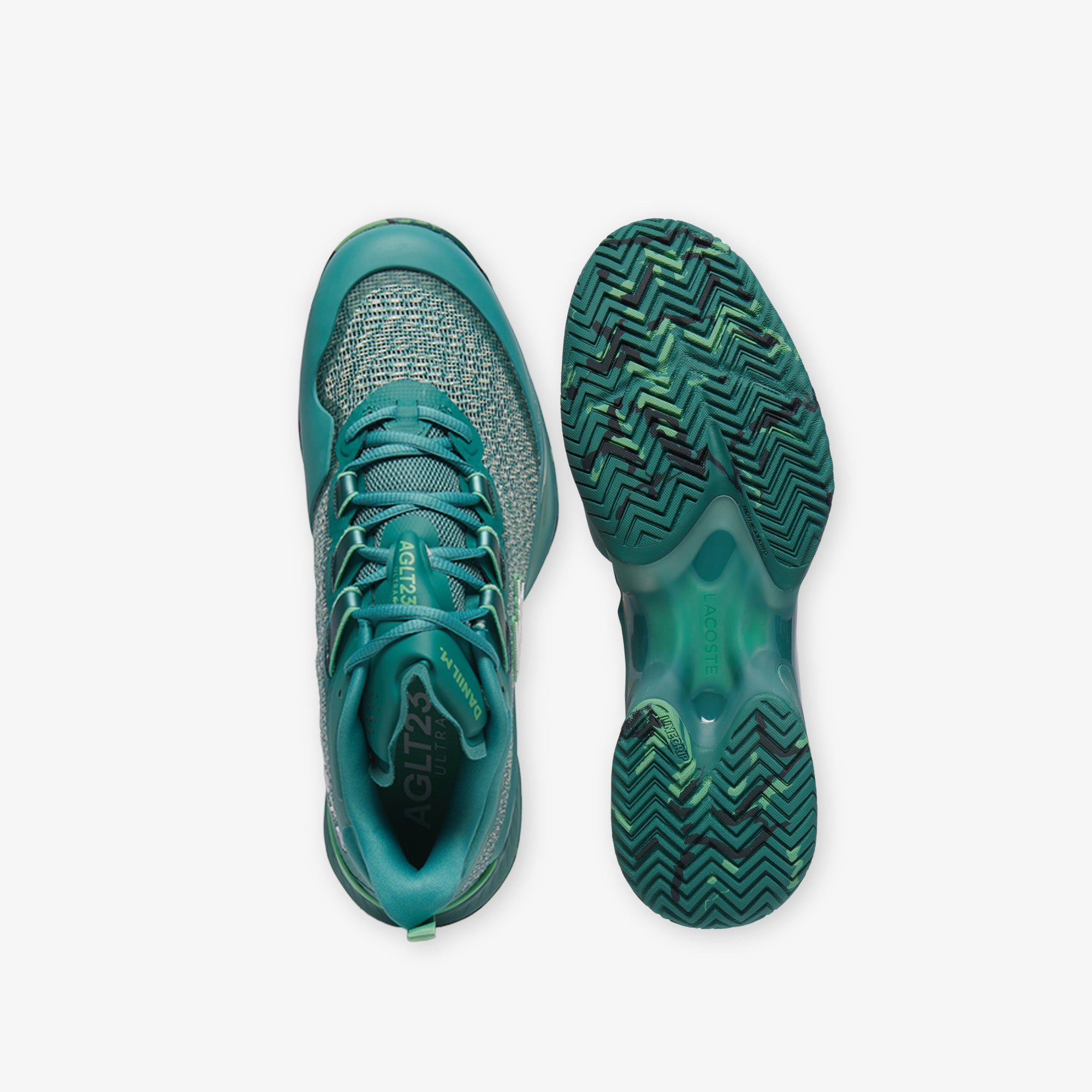 Lacoste Men's AG LT23 Ultra x Daniil Medvedev Tennis Shoes - Green Performance Sneakers for Men | Perfect for Court Play & Casual Wear