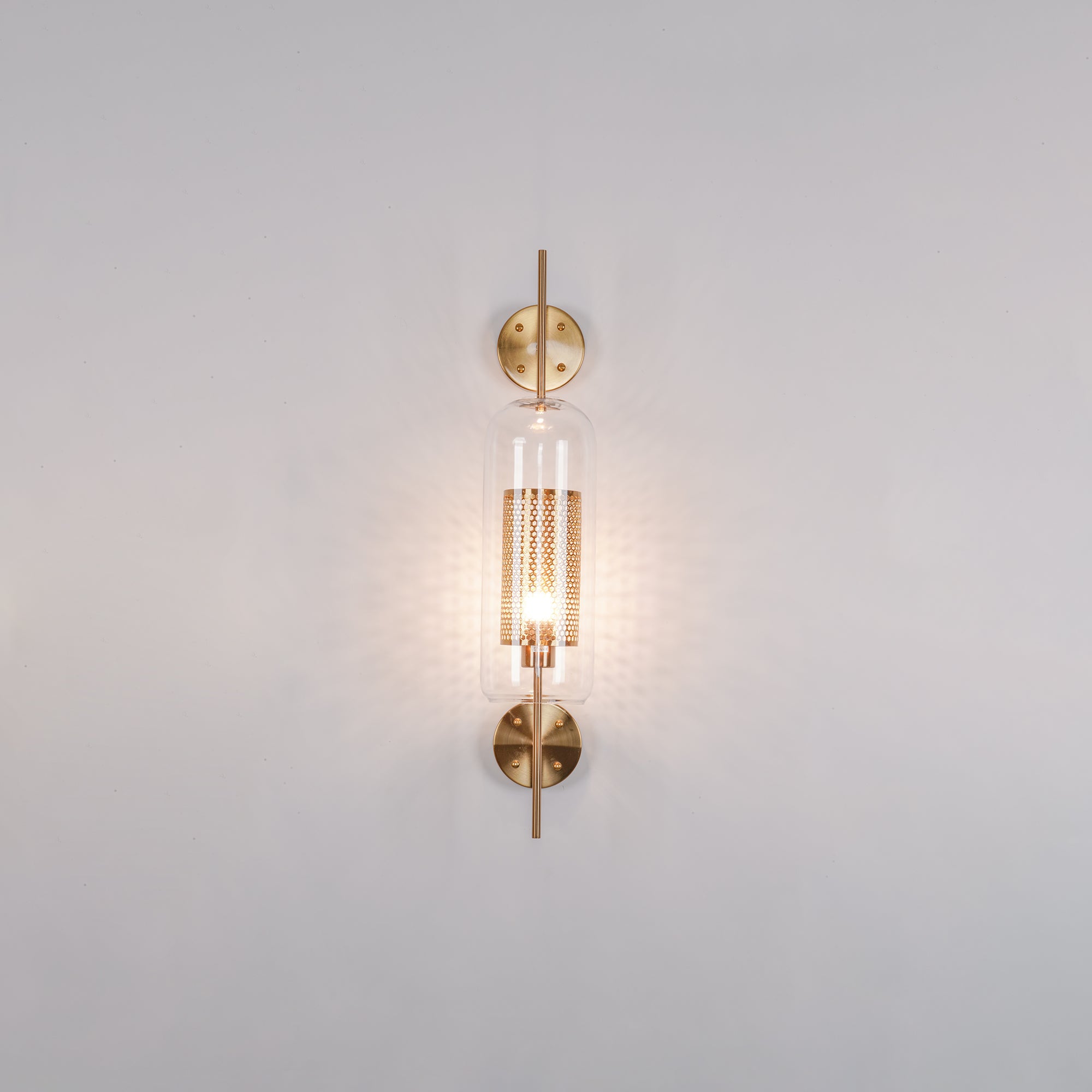 Chiswick Glass Wall Lamp - Modern LED Sconce Light for Living Room, Bedroom, and Hallway - Elegant Home Decor Lighting Fixture