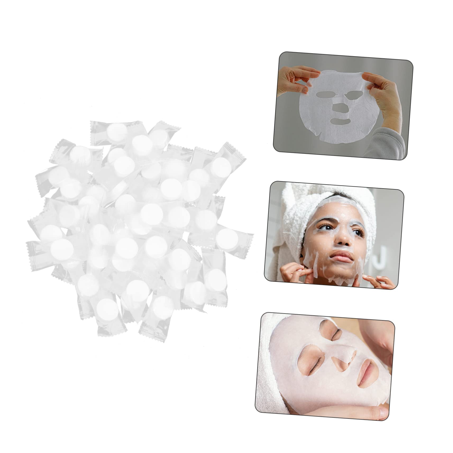 100 Pack Compressed Facial Mask Sheets - Gentle & Non-Fluorescent Skin Care Beauty Masks for Hydration & Brightening - Perfect for Daily Skincare Routine, Spa Day, or Travel