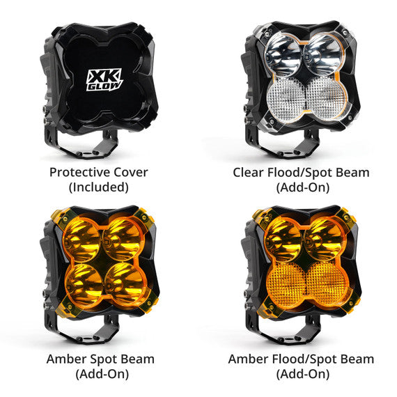 2-Pack 5-Inch 48W LED Off-Road Cube Spot Lights - Waterproof for Trucks, ATVs, UTVs, Jeeps - Perfect for Night Driving, Camping, Trail Adventures