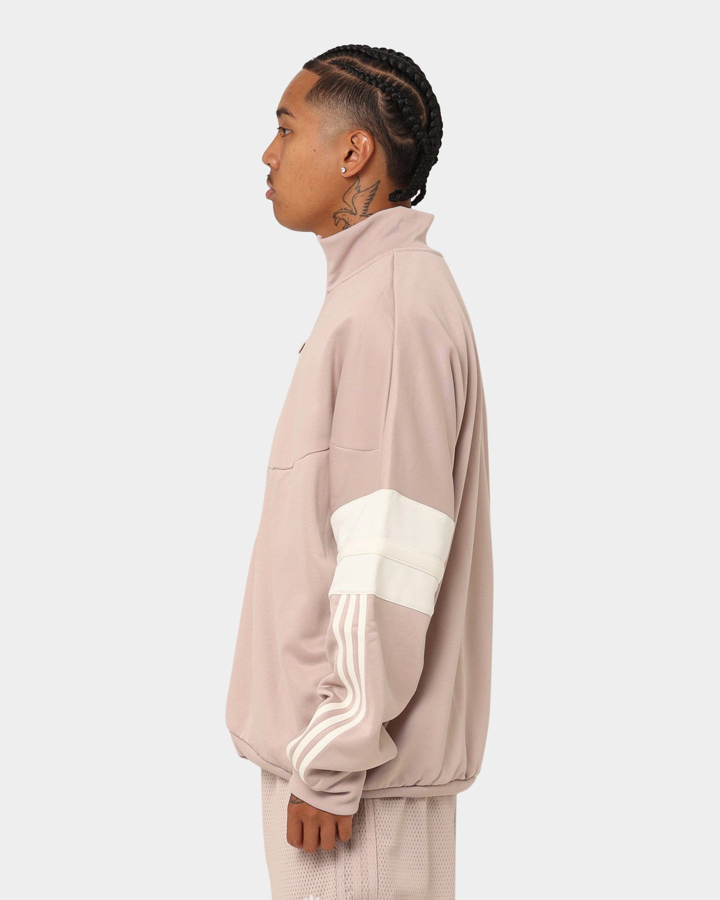 Adidas Wonder Taupe/Off White Basketball Warm Up Jacket - Lightweight Performance Jacket for Men - Perfect for Training, Games & Outdoor Activities