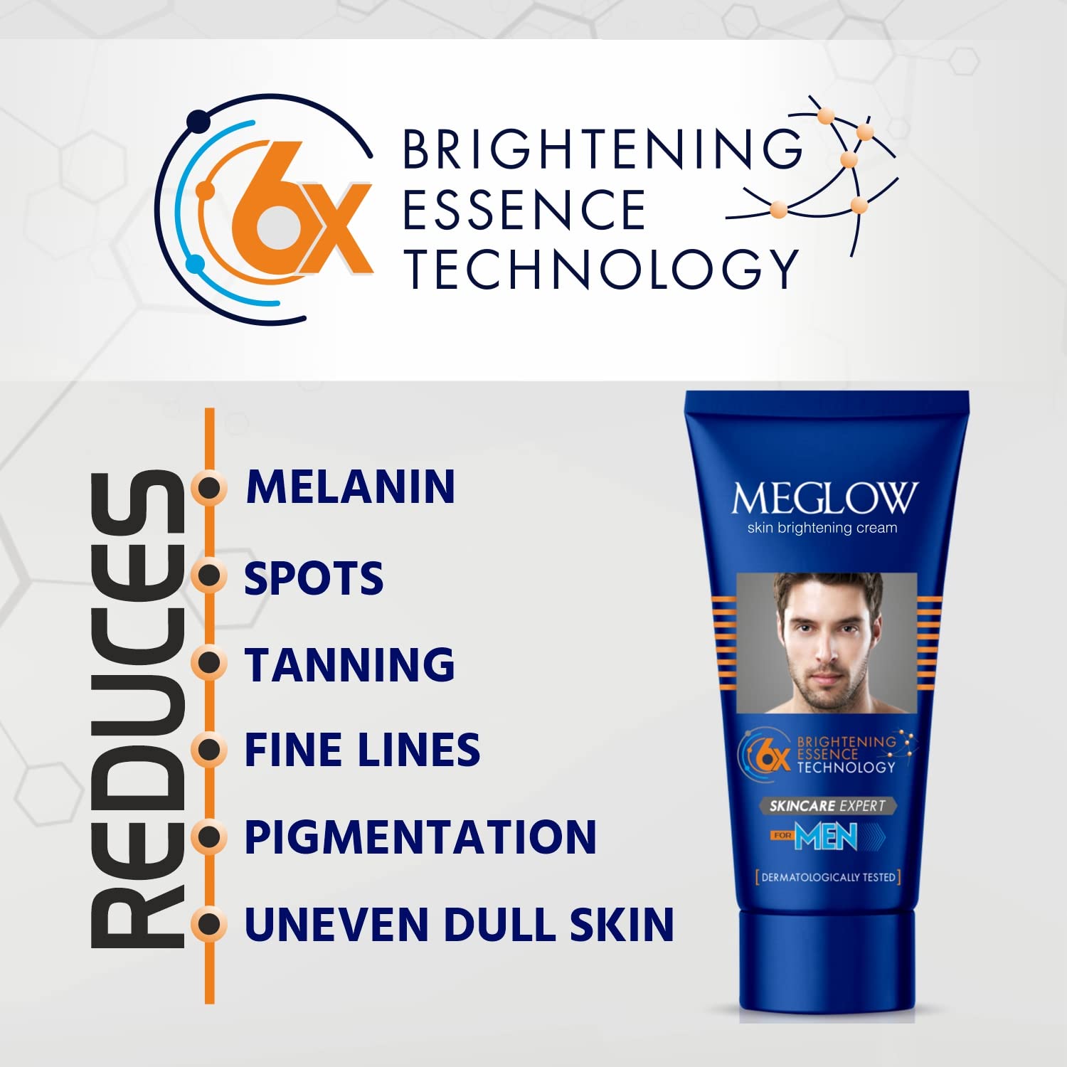 **Meglow Men's Skincare Combo Pack - 1x Fairness Cream (50g) & 2x Instant Glow Face Wash (70g) for Brighter & Refreshing Skin | Gift for Brother, Husband, Boyfriend | Perfect for Rakhi, Birthdays & Daily Skincare Routine**