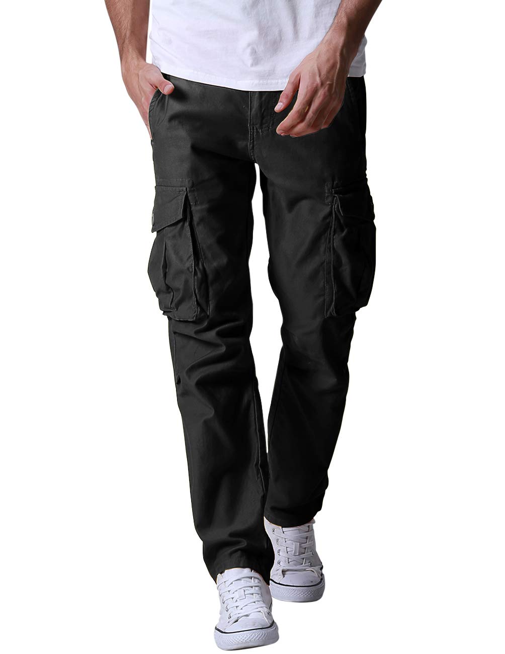 Men's Athletic-Fit Cargo Pants - Lightweight Stretch Workout & Hiking Pants for Outdoor Activities, Gym & Travel
