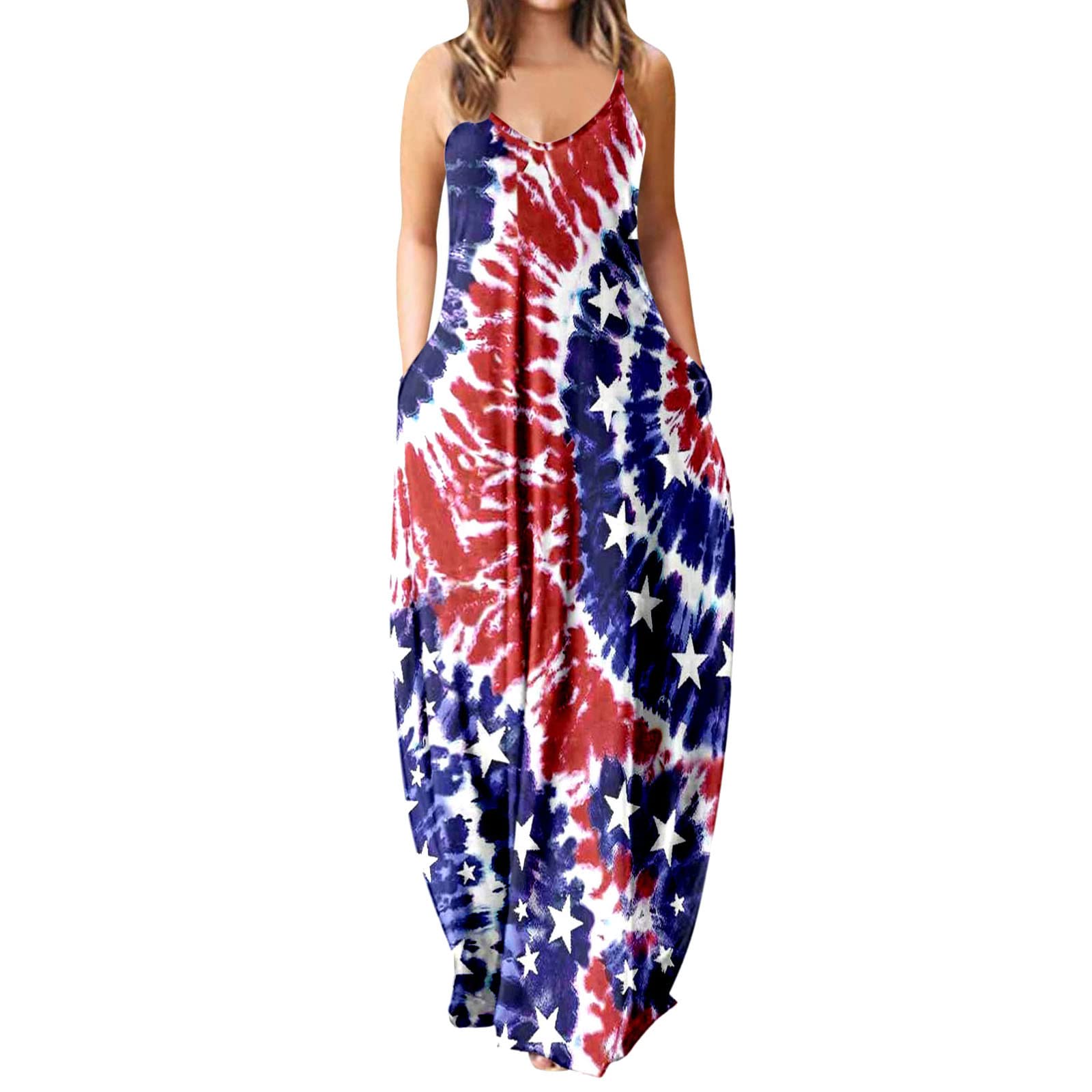 Women's Casual Tropical Maxi Dress - Sleeveless Halter Beach Dress for Summer, Plus Size Flowy Long Dress | Perfect for Vacations, Pool Parties & Boho Outfits