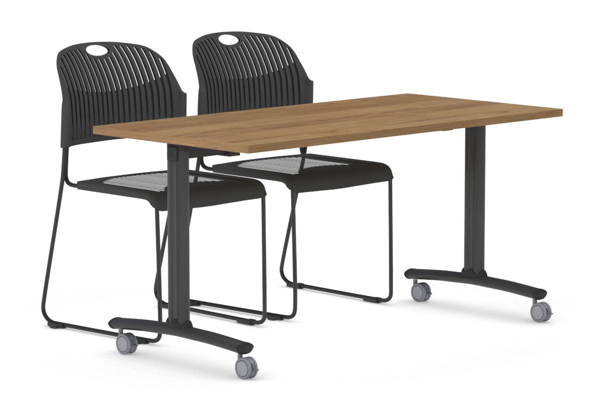 Foldable Mobile Meeting Table with Wheels - 1400L x 700W Flip Top Conference Desk for Office, Classroom & Events - Portable Domino Style Workstation for Collaborative Spaces
