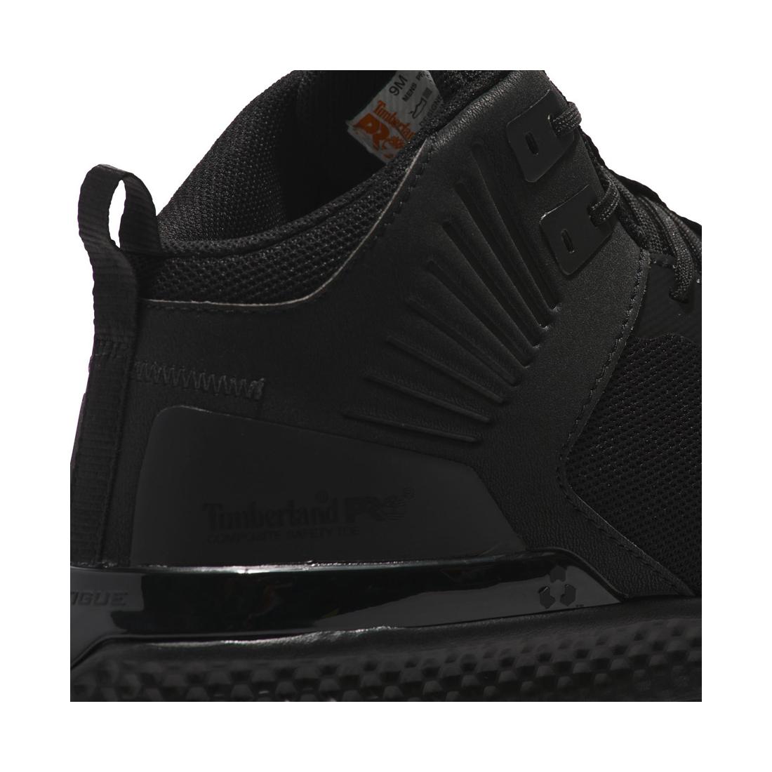 Setra Composite Toe Work Boots for Men - Black Safety Shoes with Steel Shank & Slip Resistant - Ideal for Construction, Warehouse & Outdoor Work
